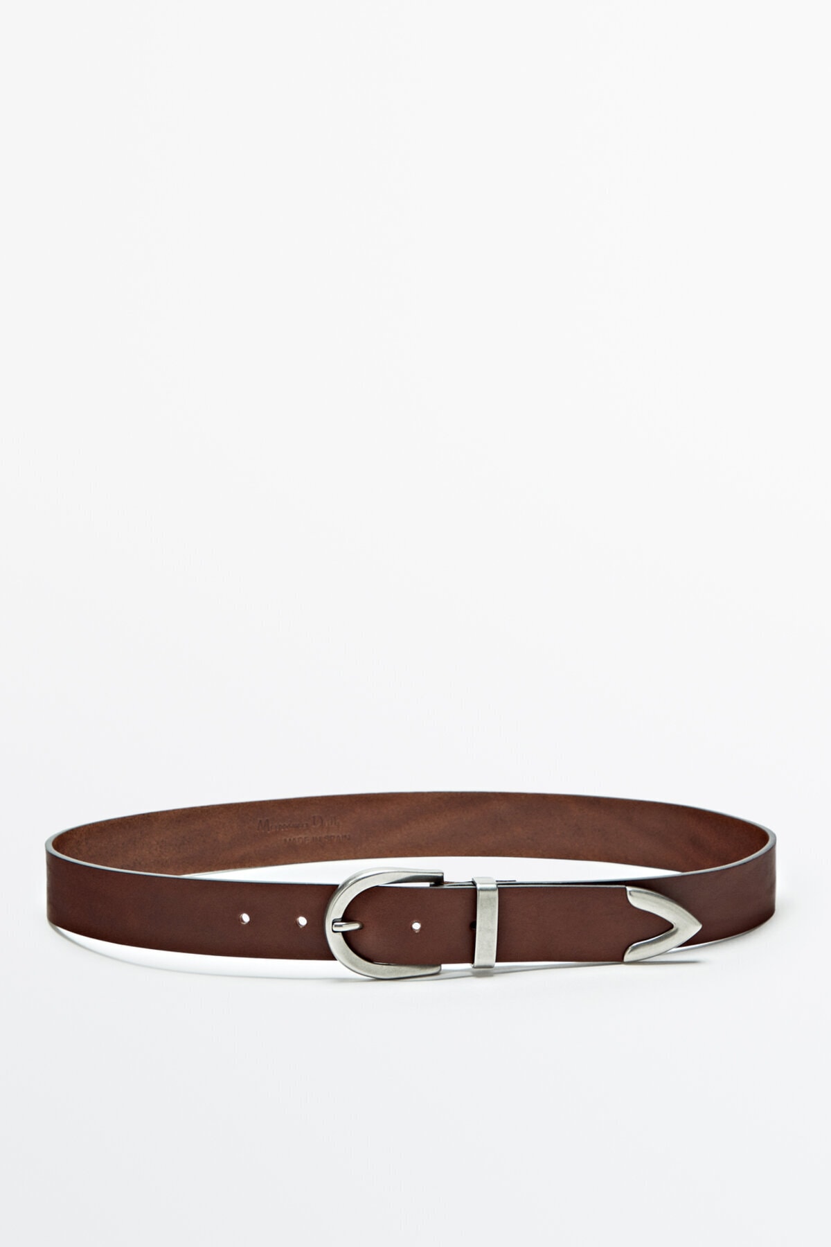 Massimo Dutti Kahverengi Deri Kemer