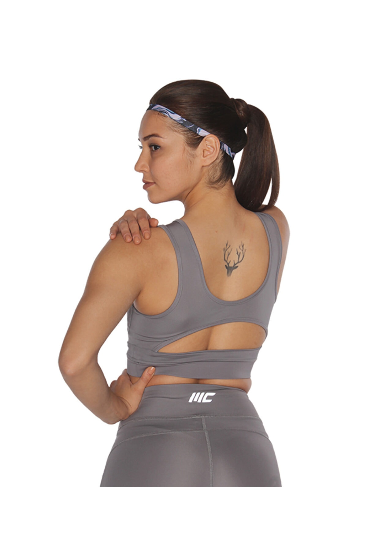 MUSCLECLOTH Dora Sporcu Sütyeni Gri