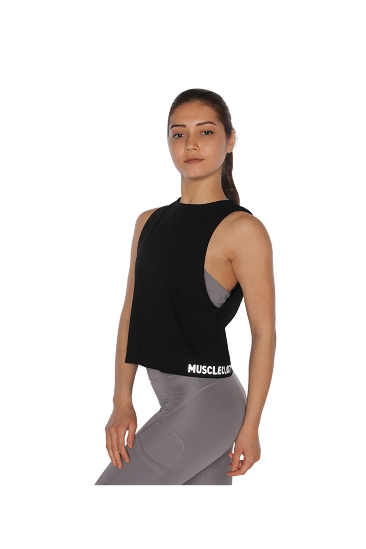 MUSCLECLOTH Performance Kolsuz T-shirt Siyah
