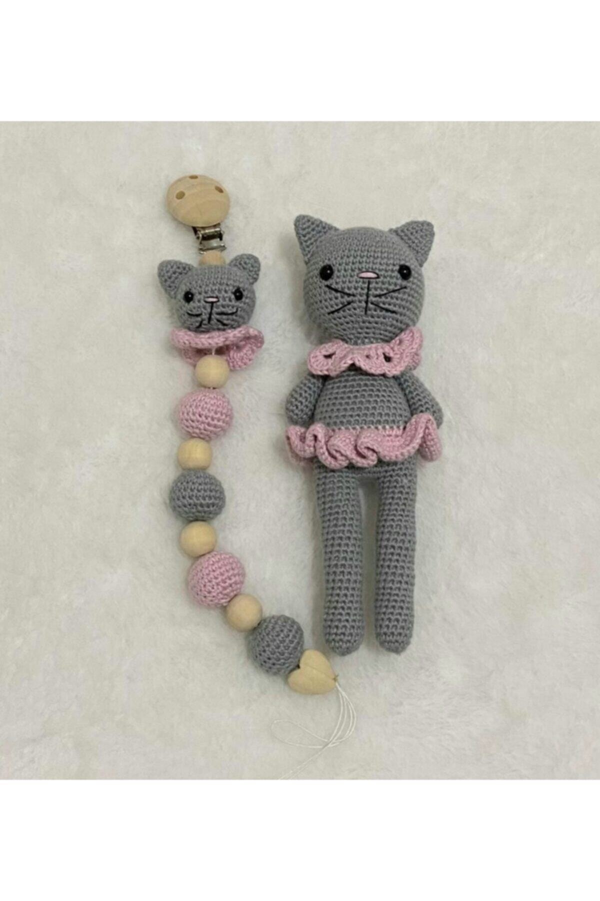 TOYSCİTY Kedi Emzik&çingirak Seti Organik Oyuncak