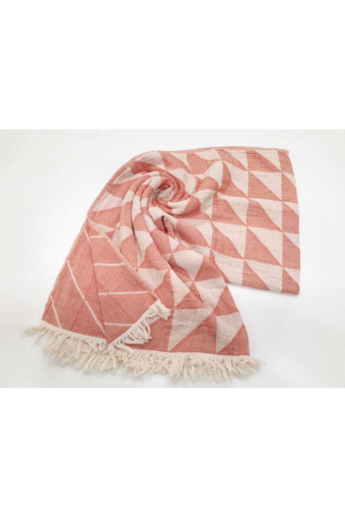 Peshtemal And Peshkir by HAKAN Tekstil Üçgenli Peştemal Kırmızı