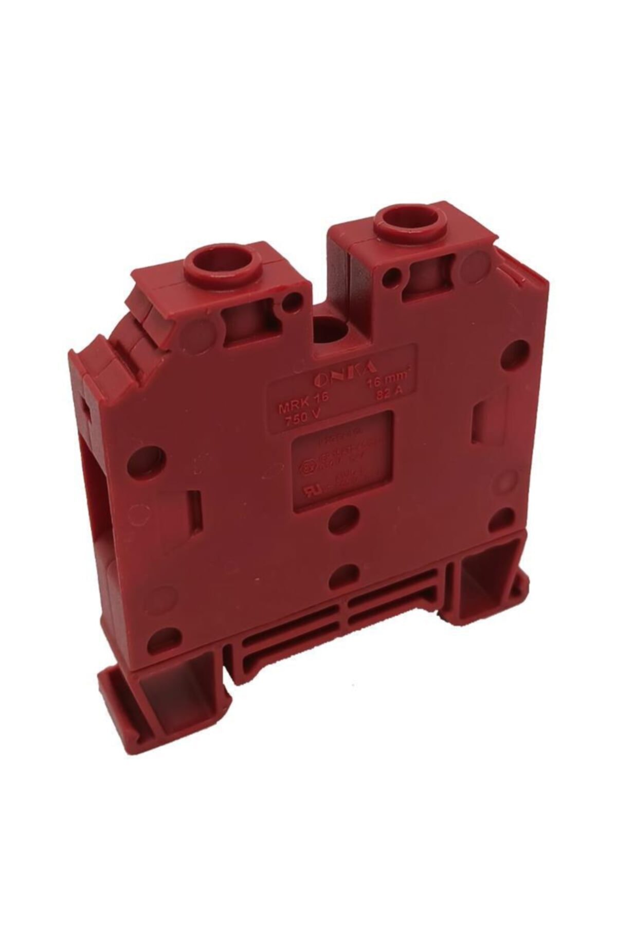 onka 1027 Kırmızı Mrk 4mm² Vida Bağlantılı Ray Klemens (10 Adet)