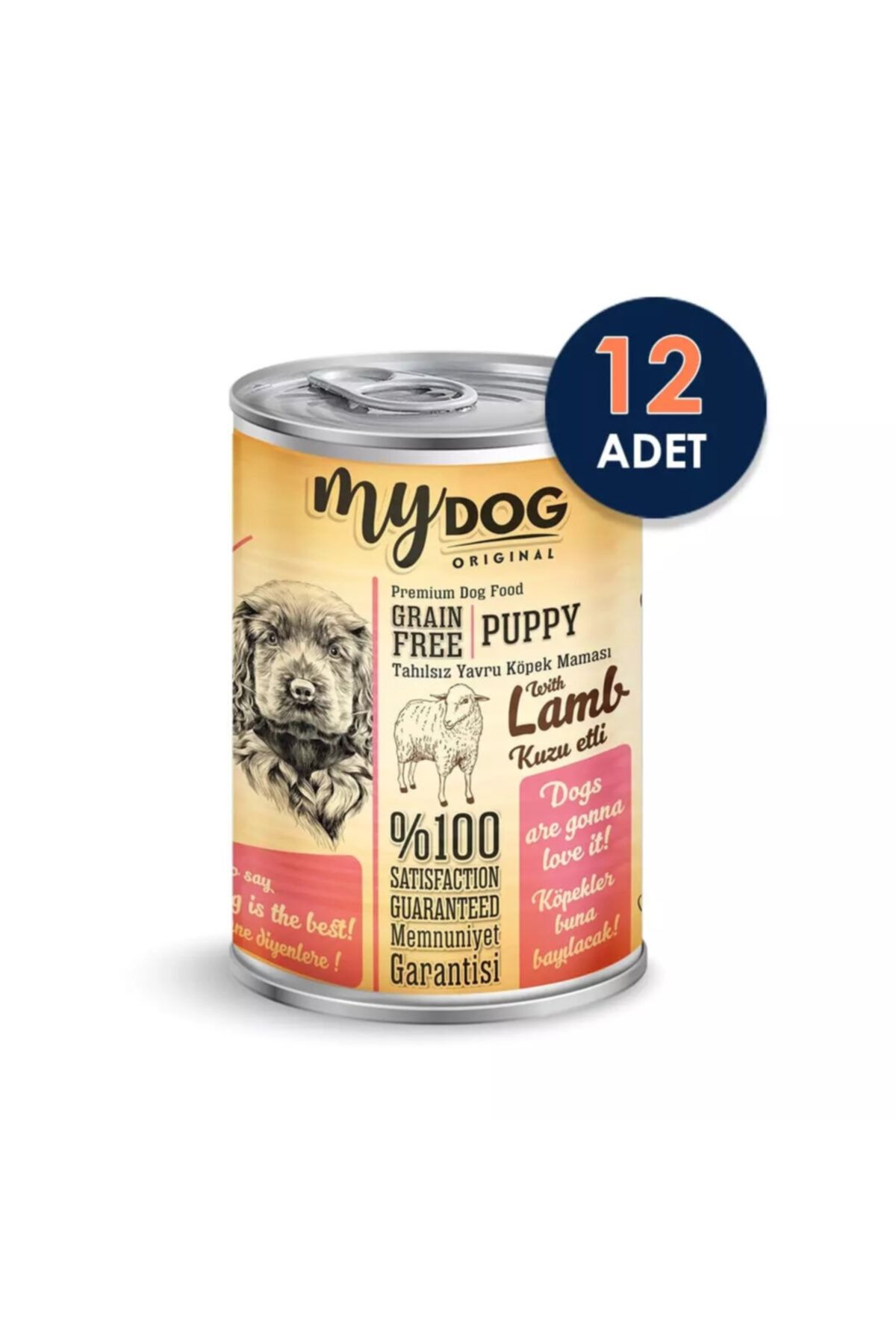 mydog Pate Az Tahıllı Kuzu Etli Pirinçli Yavru Köpek Konservesi 400 Gr X 12 Adet