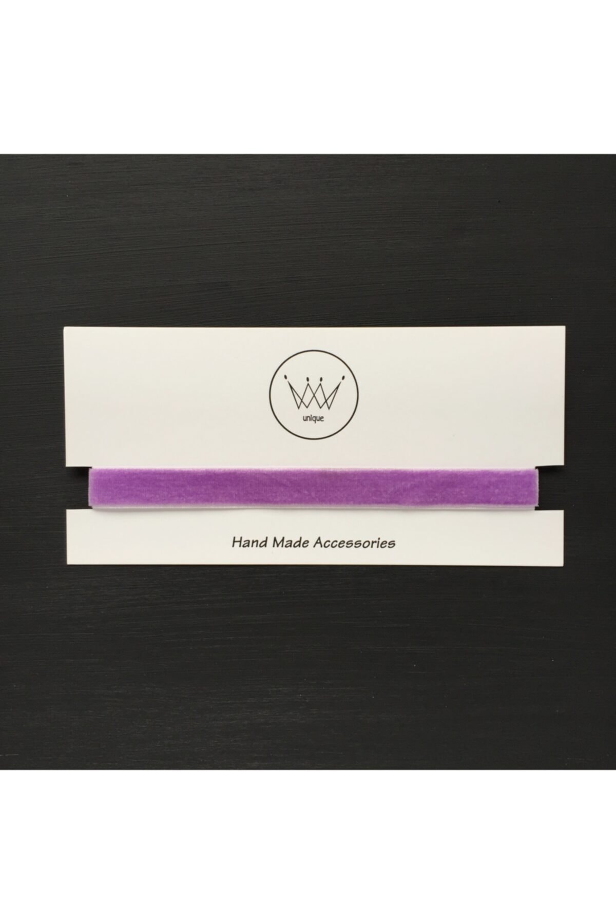 rabendi aksesuar Lila Düz Kadife Choker