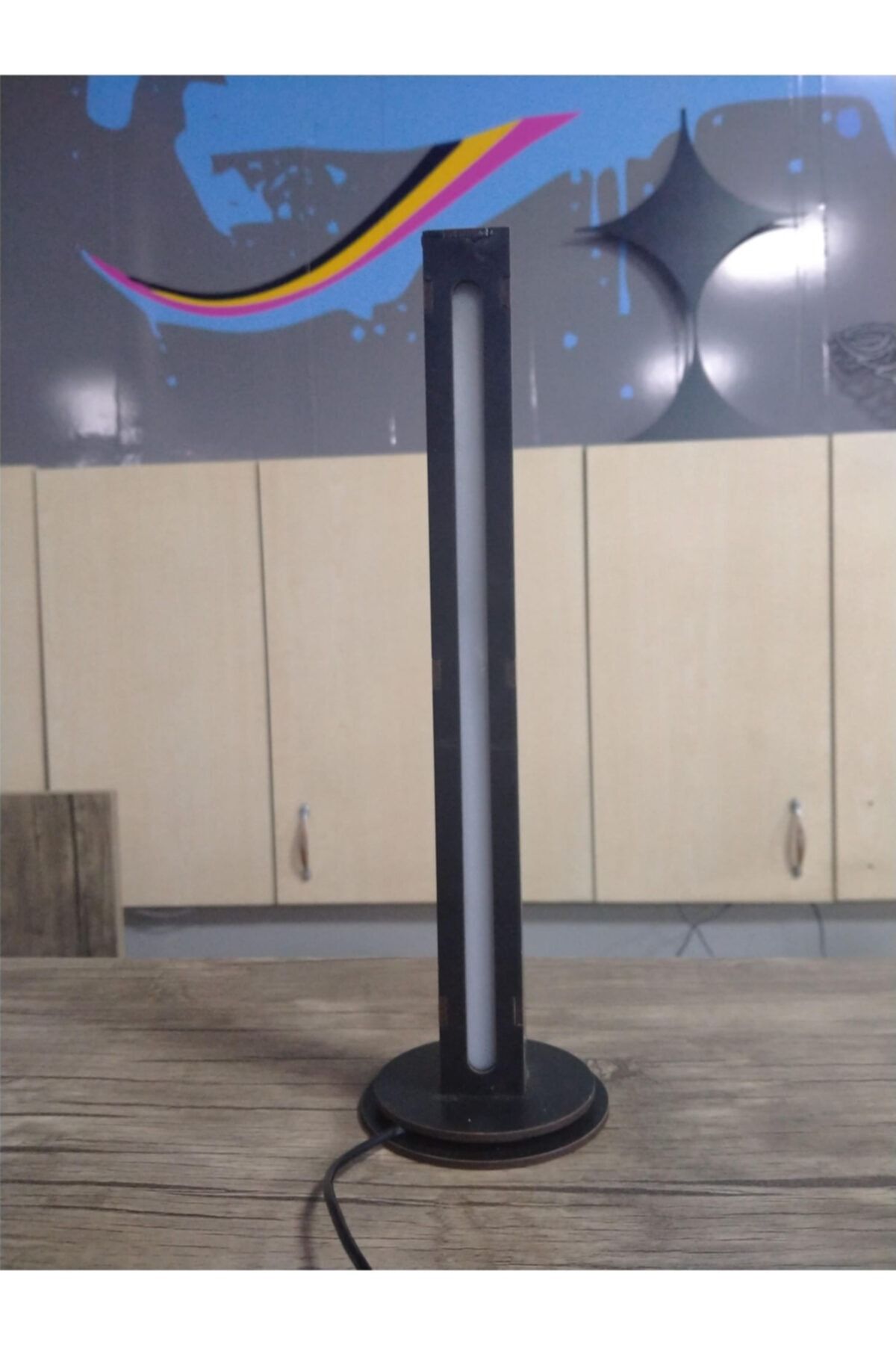 DOGRUDANDEKOR Masaüstü Led Lamba Mdf.