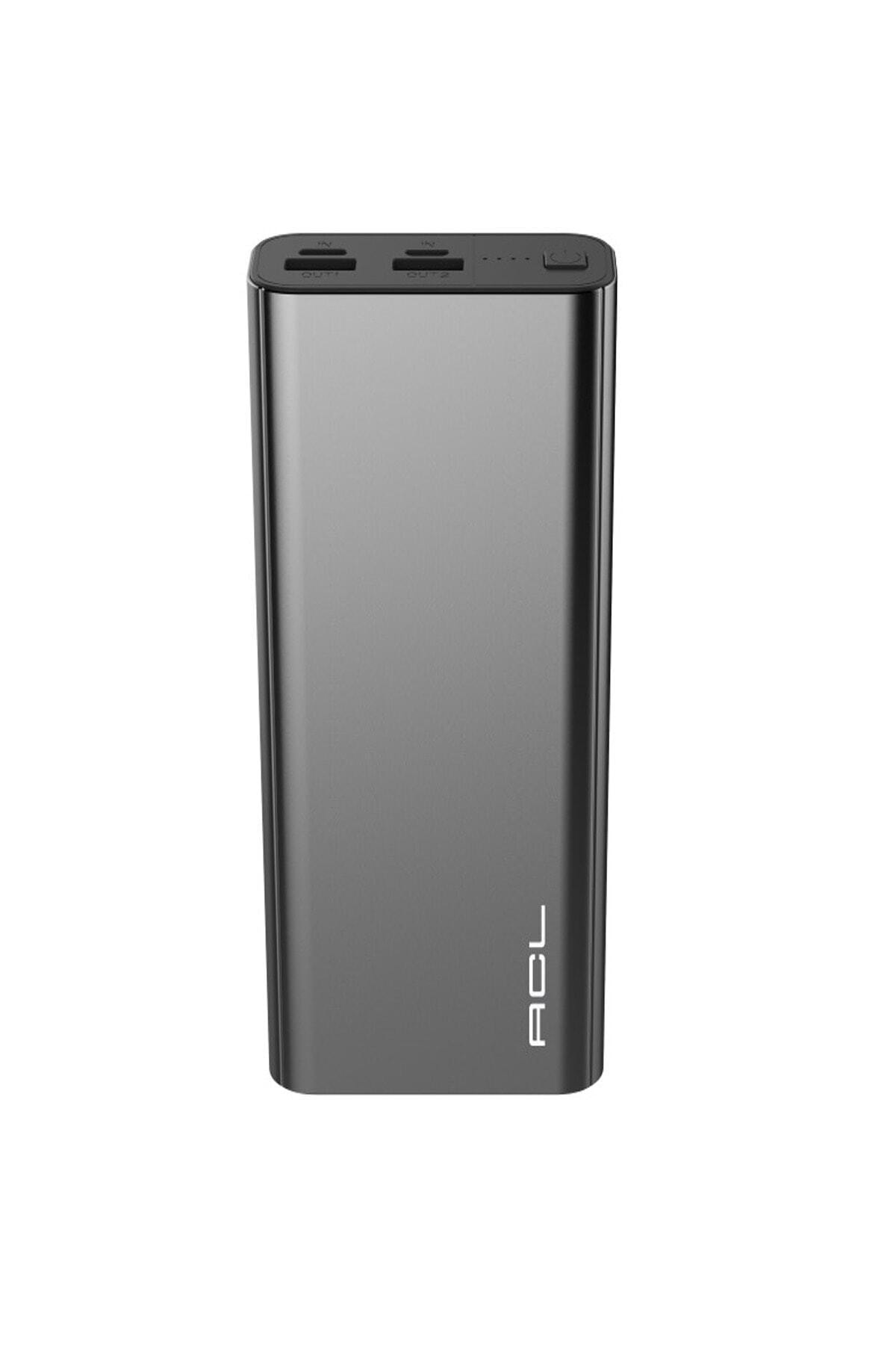 ACL Powerbank 20000 Mah 2xusb Mikro Type-c 2.1a Çıkış Taşınabilir 2xusb Mikro Ve Type-c