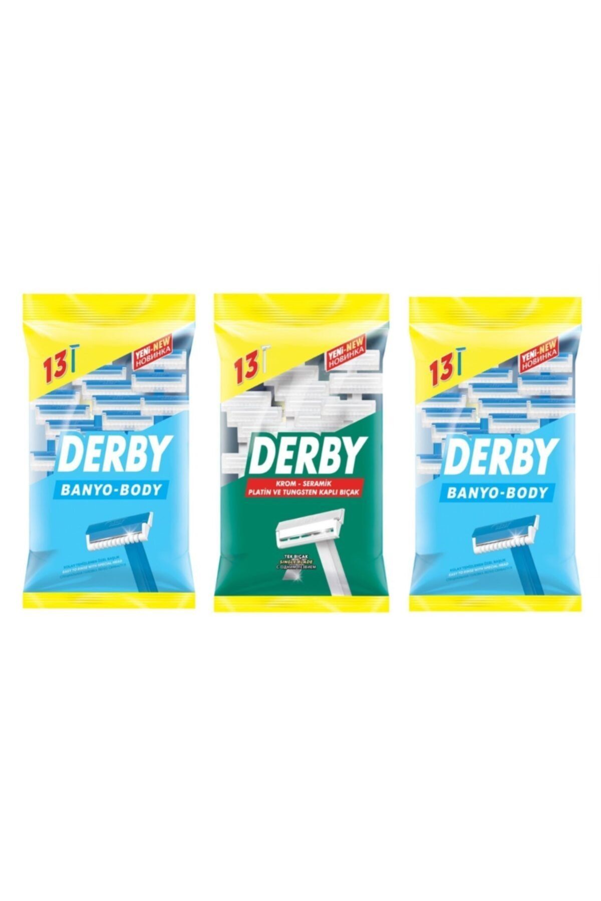 Derby Kullan At Tıraş Bıçağı Seti 13'lü X 3 Paket