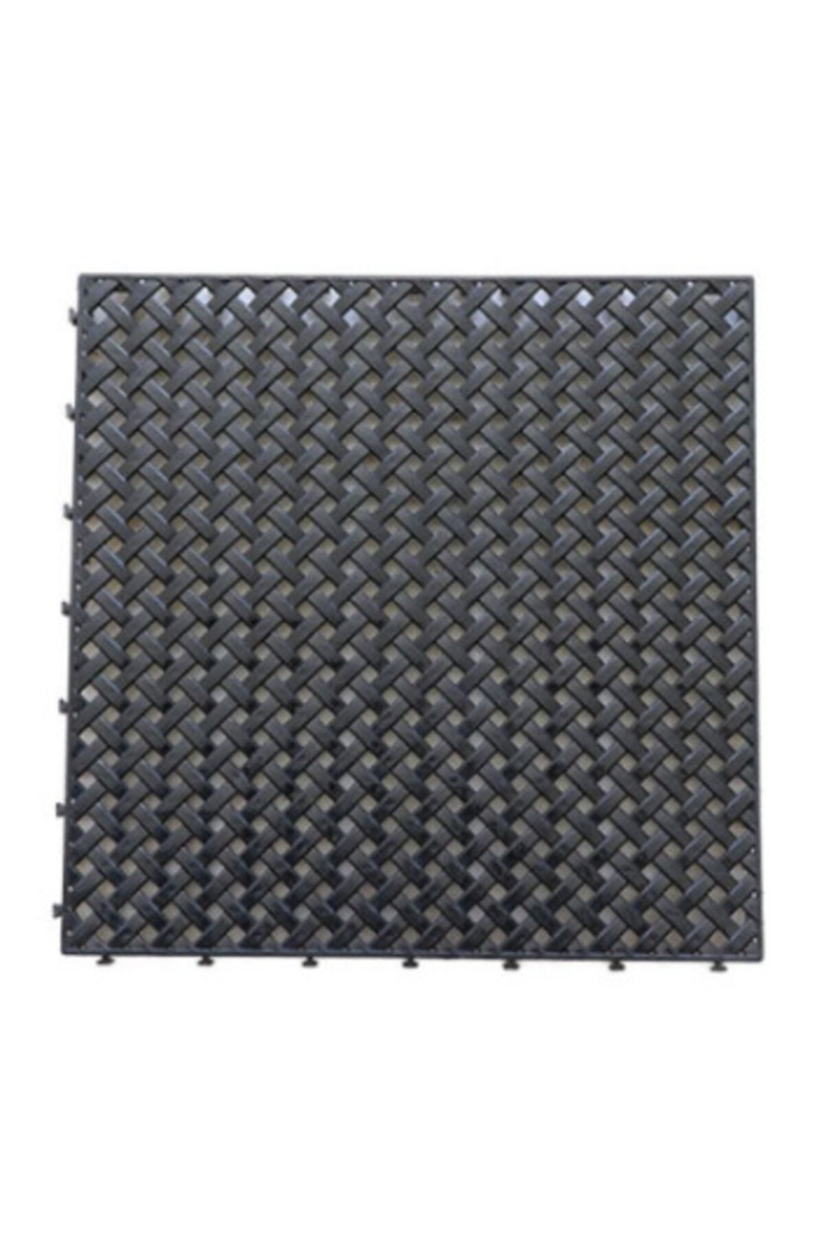 ASIMOGLU Plastik Geçmeli Siyah Yer Karosu 33*33 Cm 4 Adet