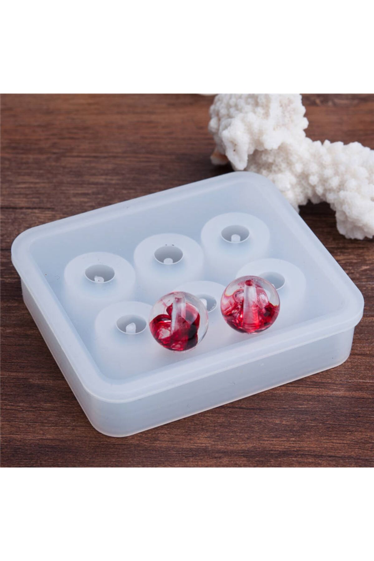 Epoksi Kalıp Epoksi Tesbih Silikon Kalıbı 16mm 6lı