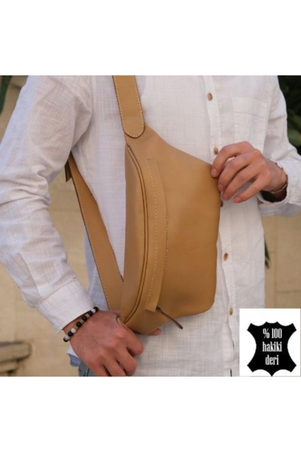Trendsbag Travel Store Hakiki Deri Erkek Bel Çanta - Sarı