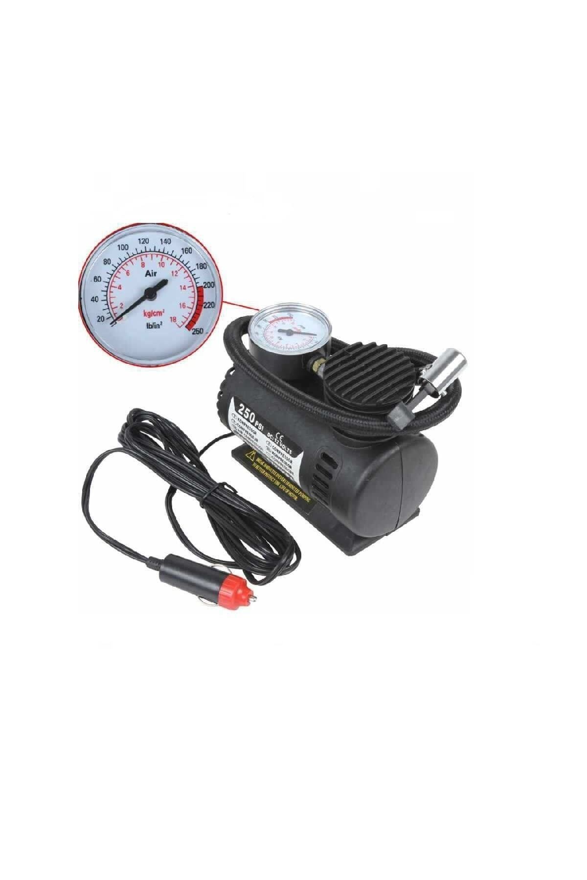 Autokit Oto Araç Mini Kompresör Hava Kompresörü 12 V 250 Psı Araba Hava Pompası Lastik Şişirici Taşınabilir