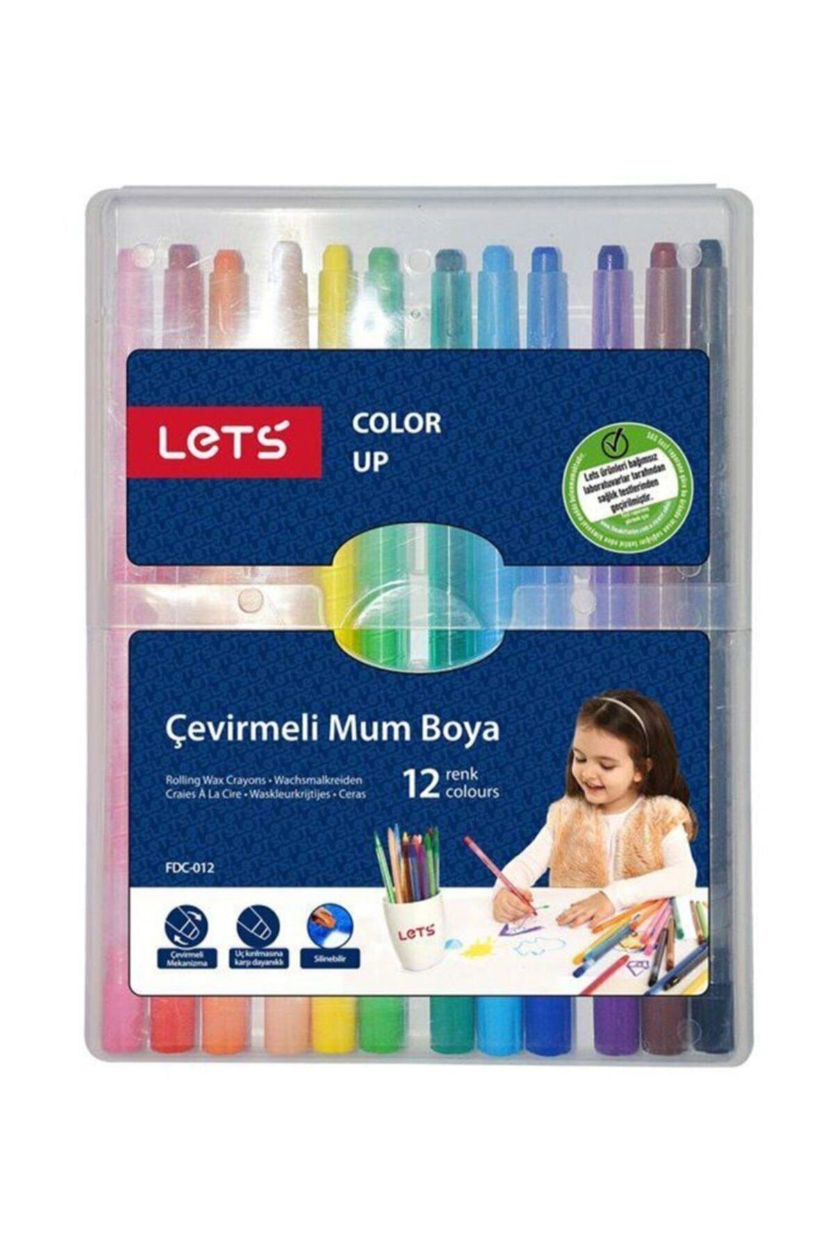 Lets 12'li Rolling Crayon Çevirmeli Mum Boya
