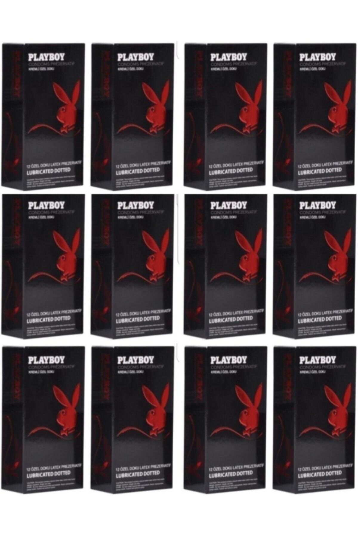 Playboy Prezervatif Kabartmalı Condom 12'li X 12 Paket