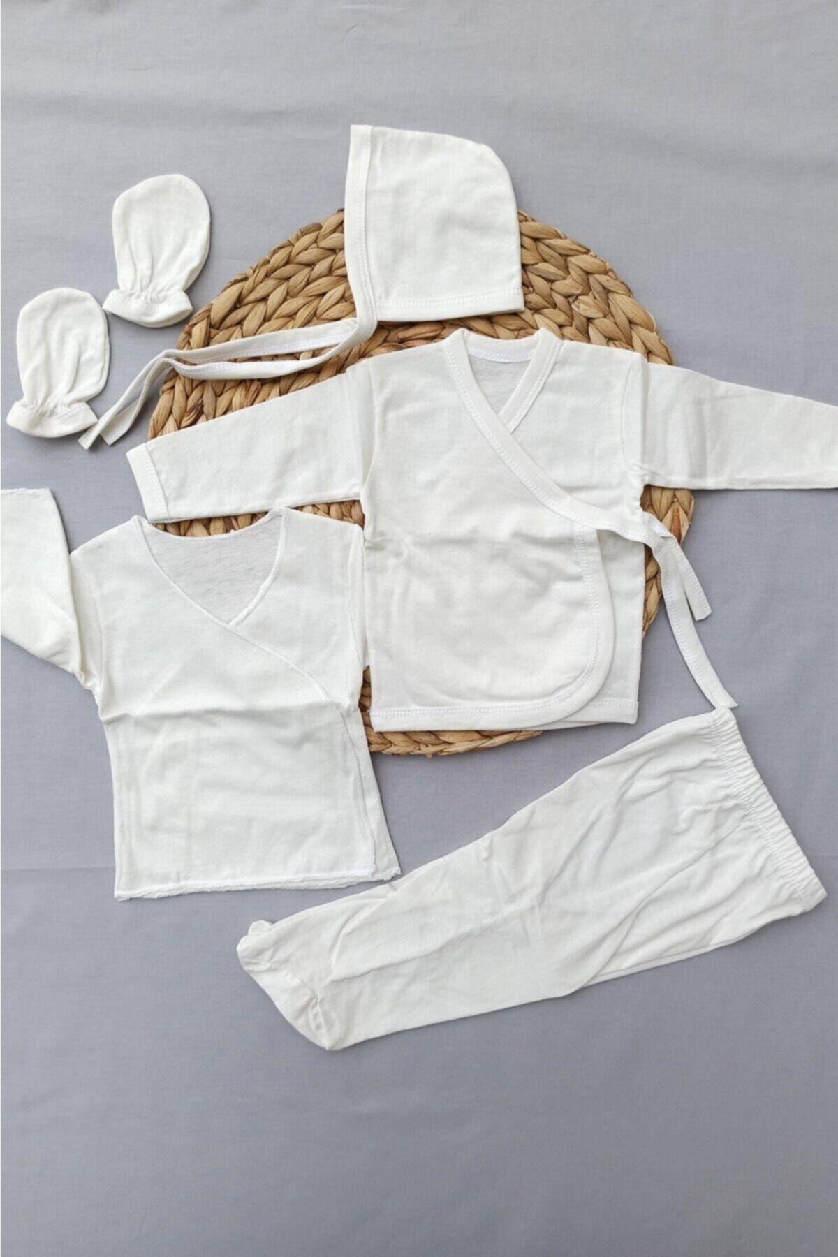 ALİSS Unisex Bebek Bej Boyasız Yeni Doğan Bebek Acil Ihtiyac Seti