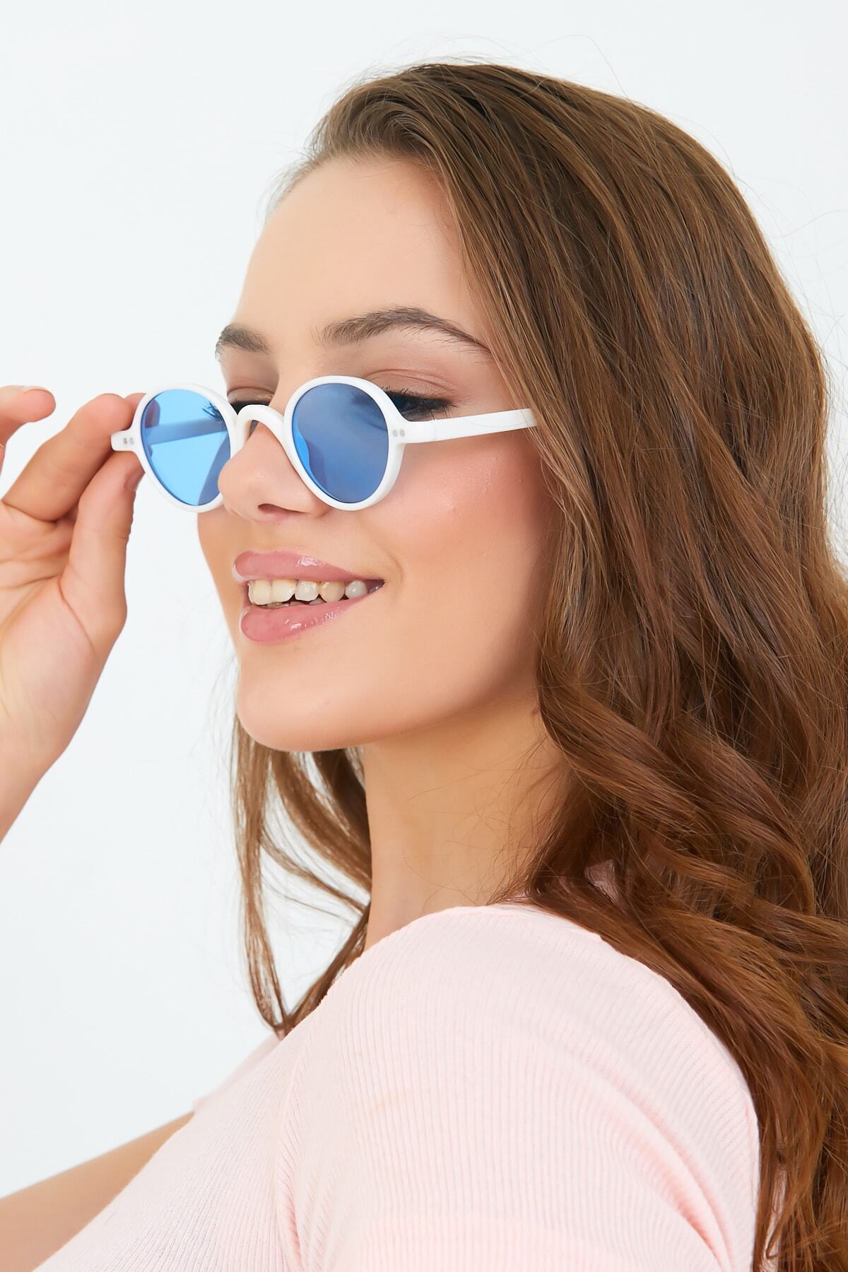 ModaLucci Yeni Sezon Unisex Güneş Gözlüğü Beyaz