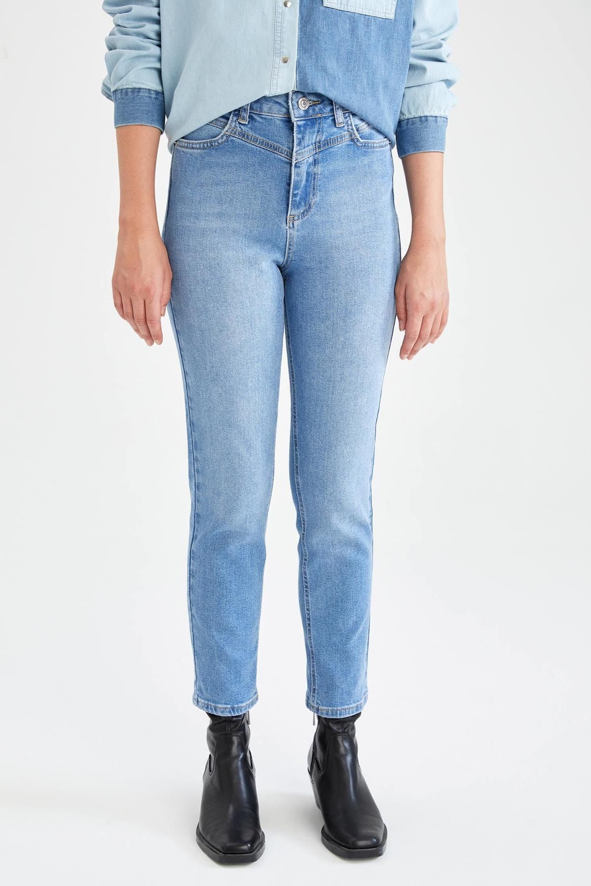 DeFacto Vintage Slim Fit Yüksek Bel Jean Pantolon