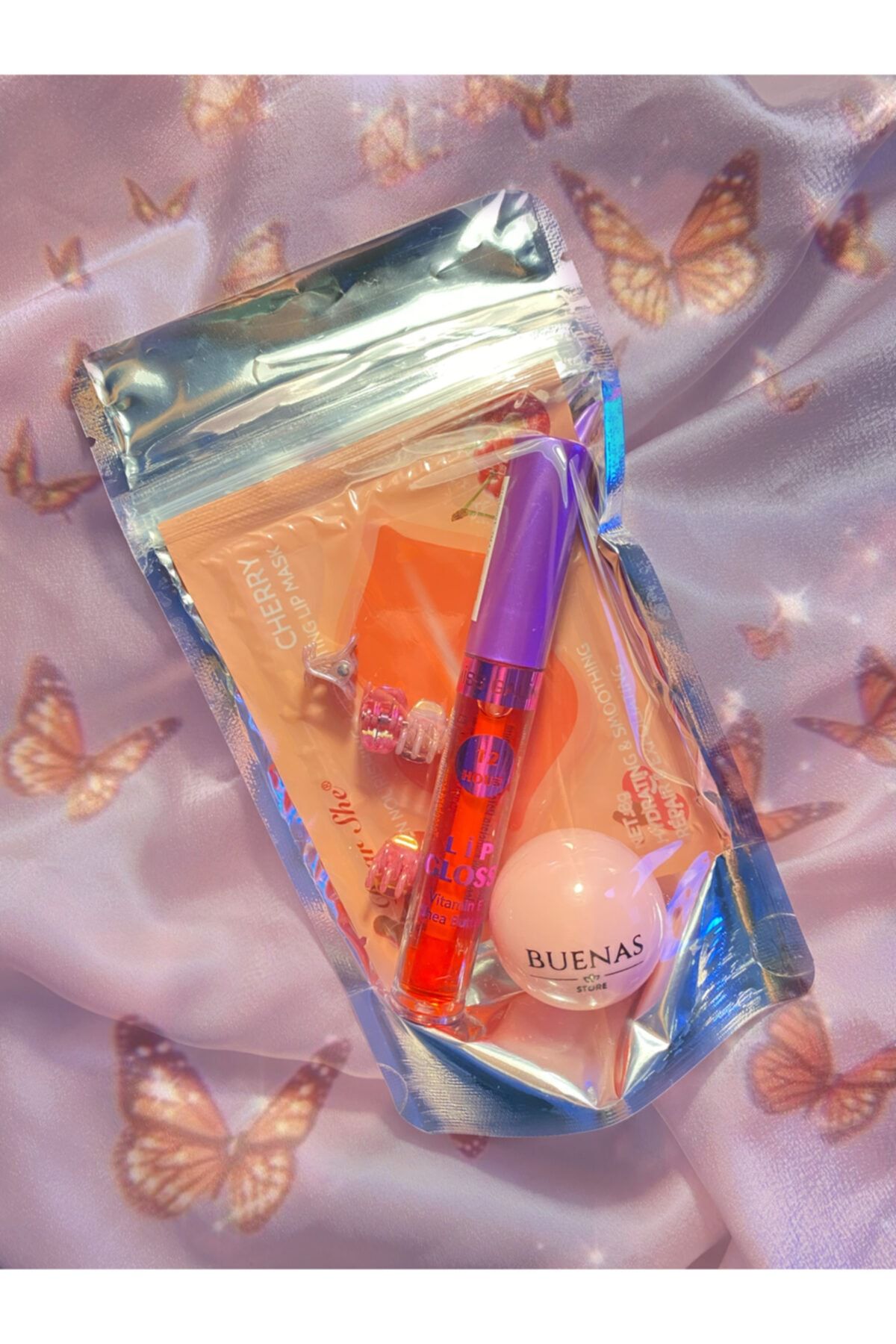 buenas store Dudak Bakım Seti - Lip Balm & Lip Gloss & Dudak Parlatıcısı - Dudak Nemlendiricisi