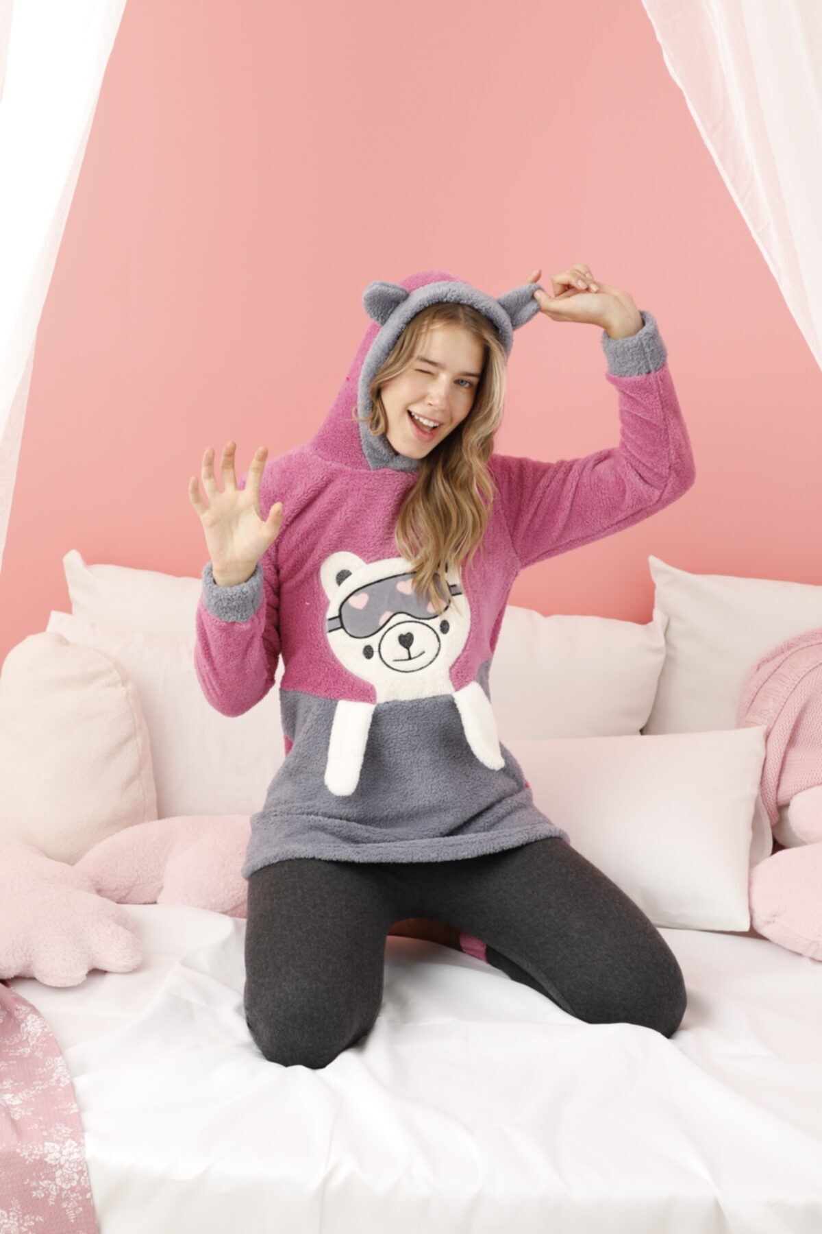 pijamacity Nakışlı Pijama Takımı