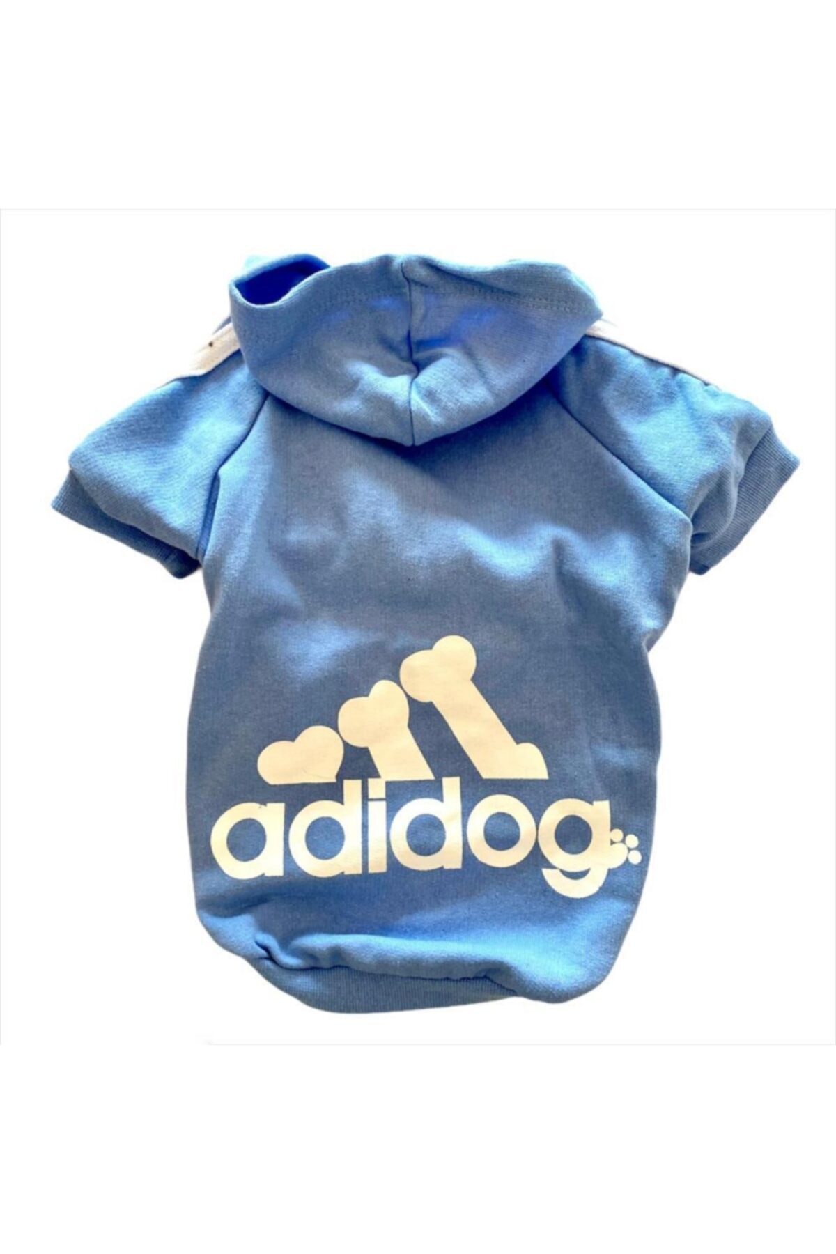 adidog Bebek Mavisi Duo Kapüşonlu Köpek Sweatshirt Köpek Kazağı