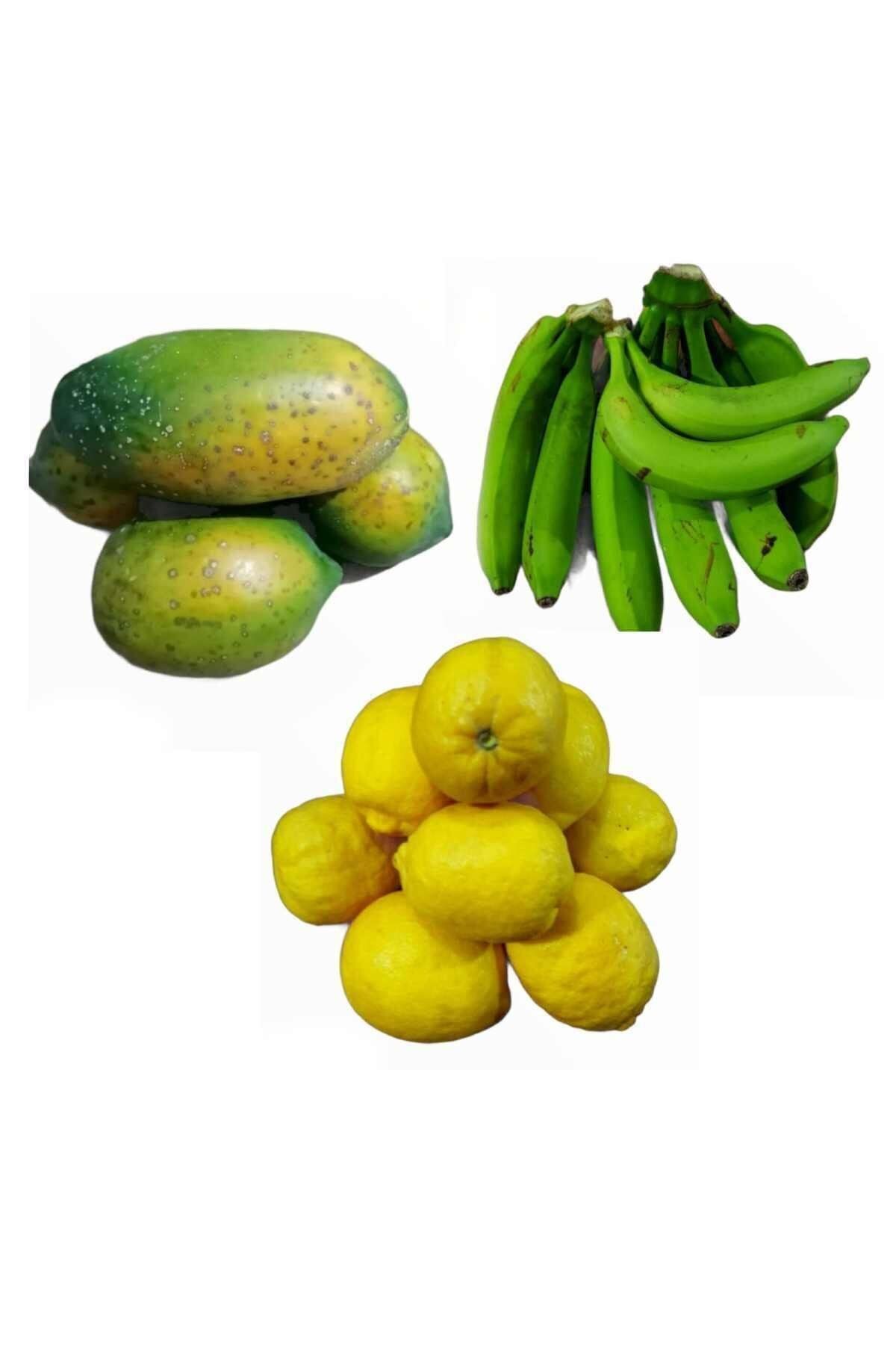 Alanya Özlem Papaya(en Az 2 Kg) Yeşil Muz (2 Kg) Ve Limon 2(kg)