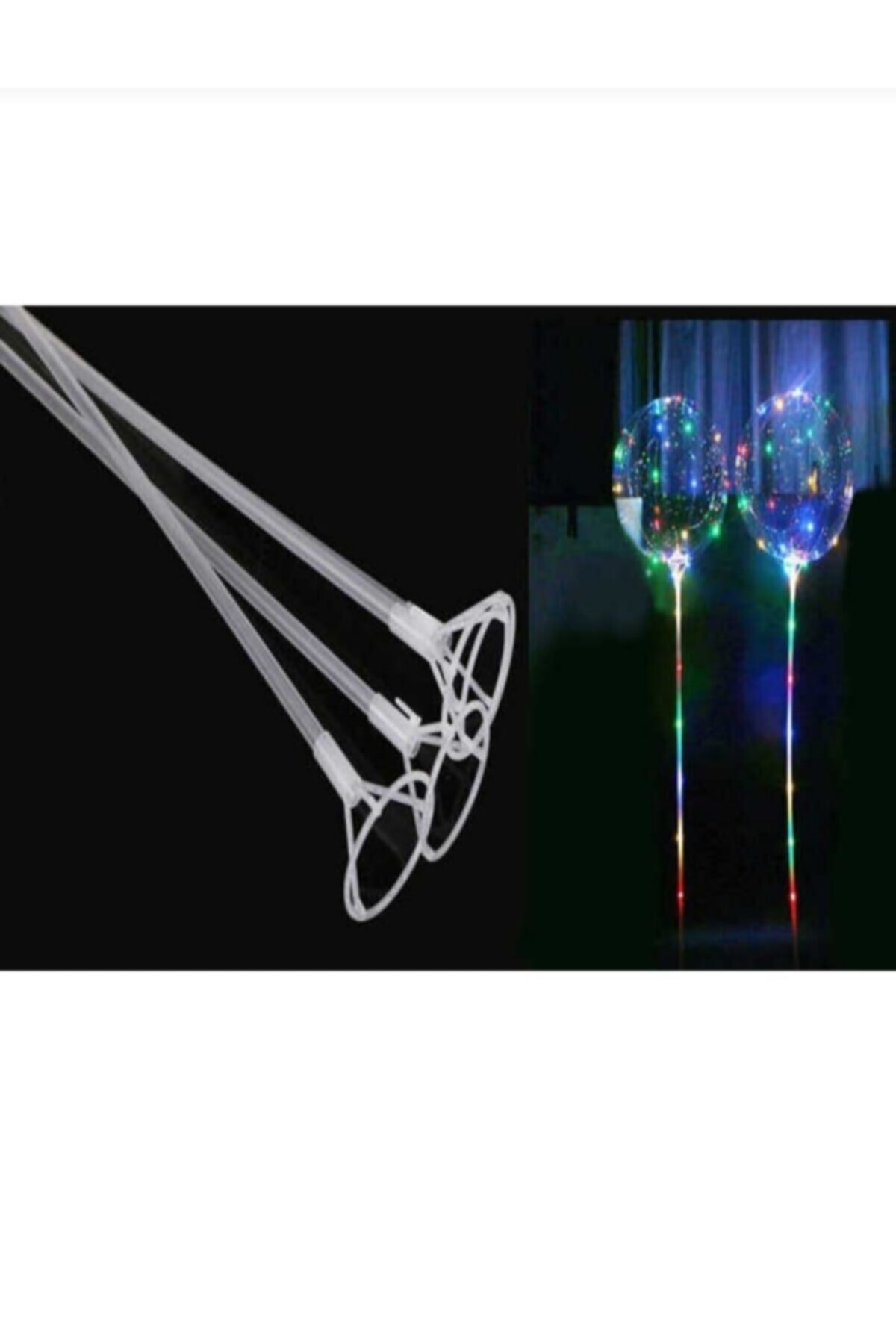 ELITETIME Alya Süs Balon Çubuğu Ve Hunisi 70 Cm 1 Set