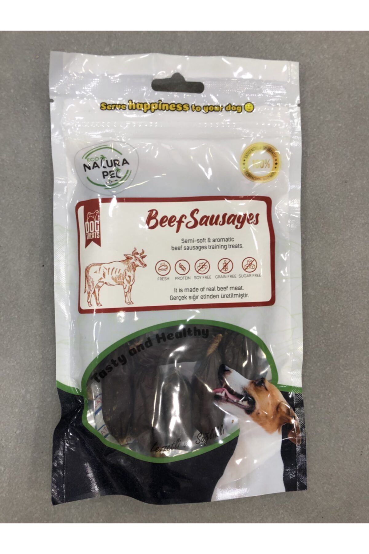 Natura Pet Beef Sausages Sığır Sosisi Köpek Ödülü 100gr