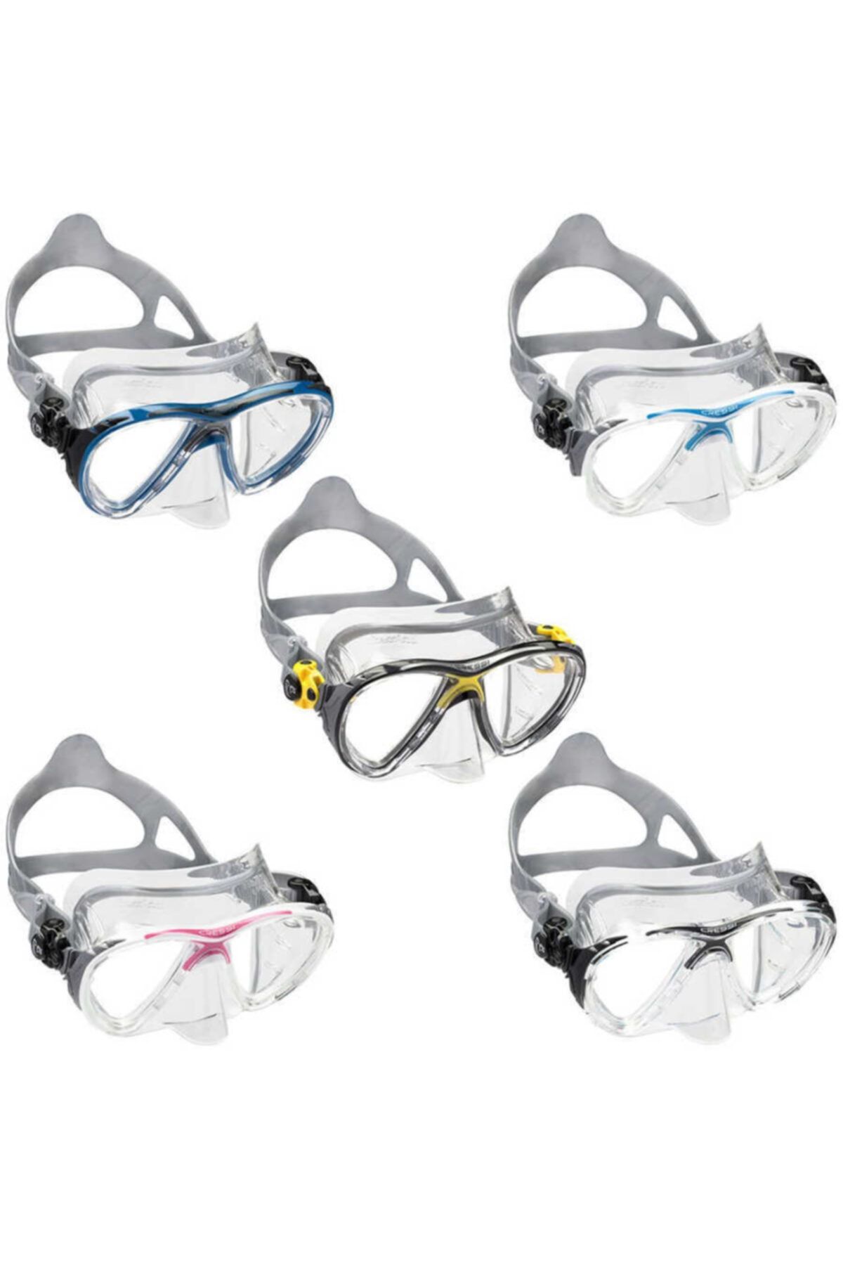 Cressi Eyes Evolution Crystal Dalış Maskesi CLEAR-LILAC