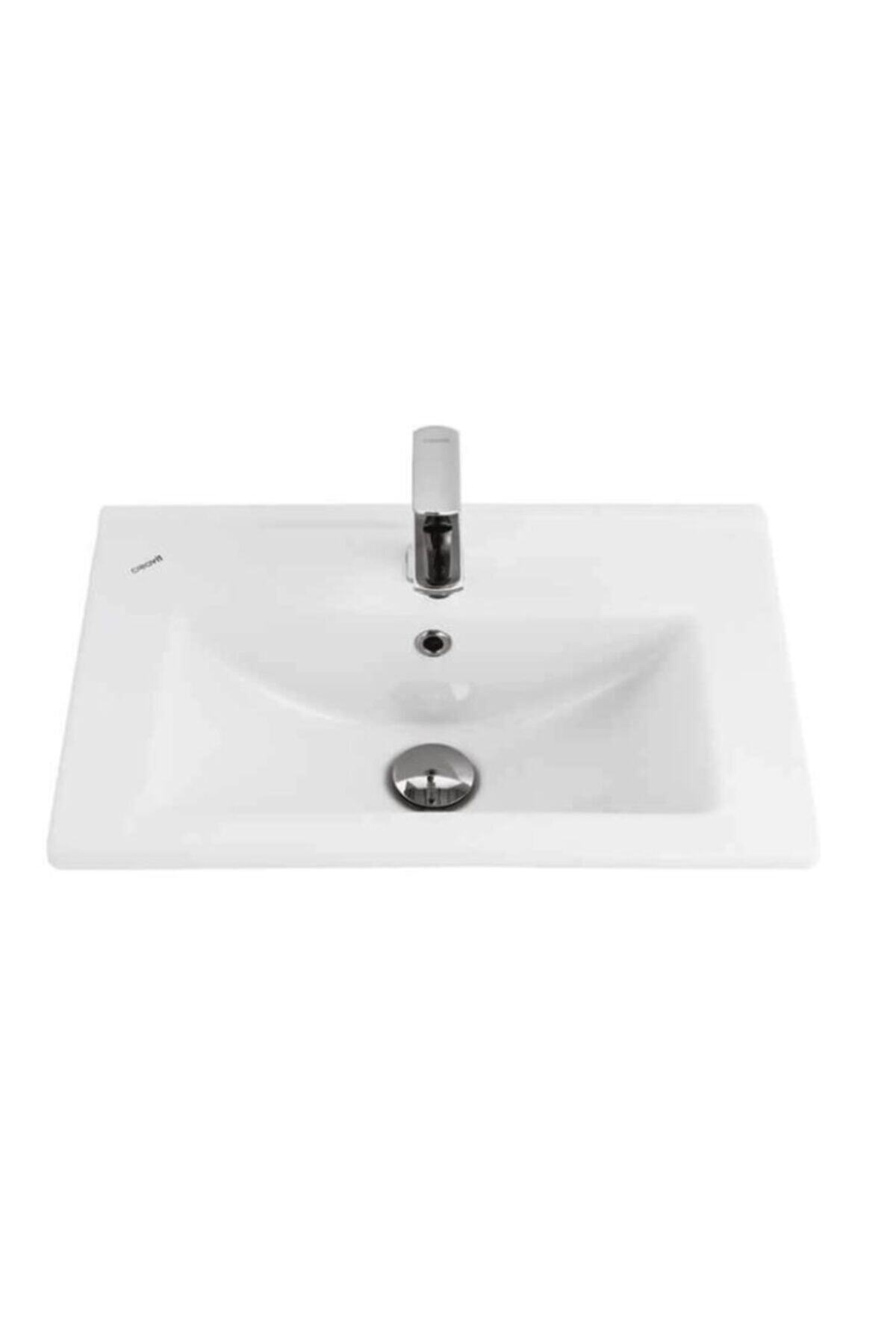 Creavit Su 55 Cm Mobilya Dolap Uyumlu Etajerli Lavabo Su055