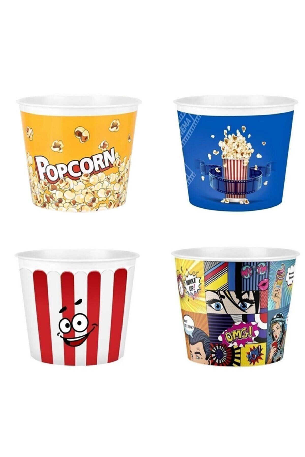 B23 TREND B&K MUTFAK Cips& Mısır Kovası 2200ml - 74oz Pls- Bpa Free 4 Adet