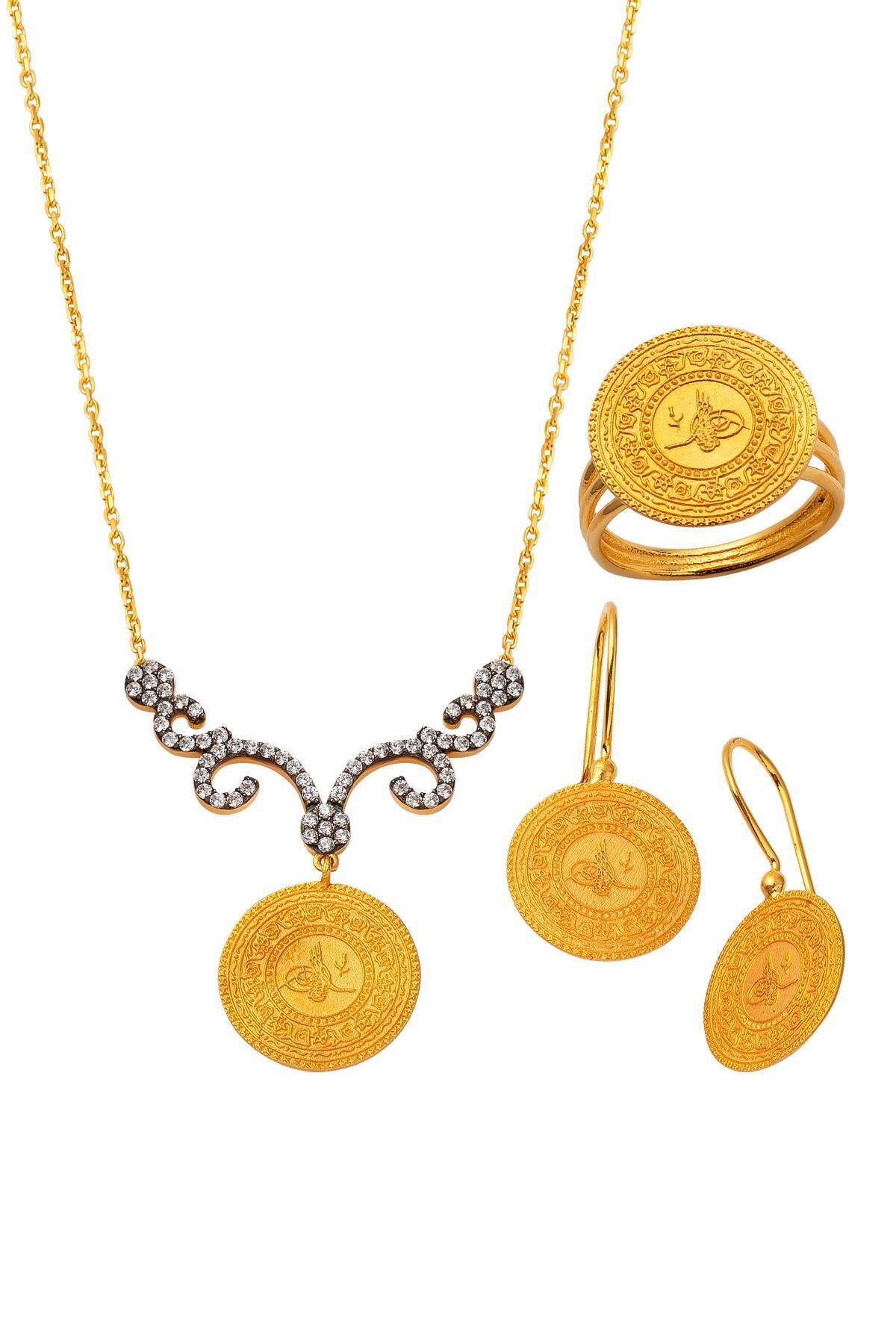 Bilezikci Sonsuzluk Tuğralı 3'lü Altın Set