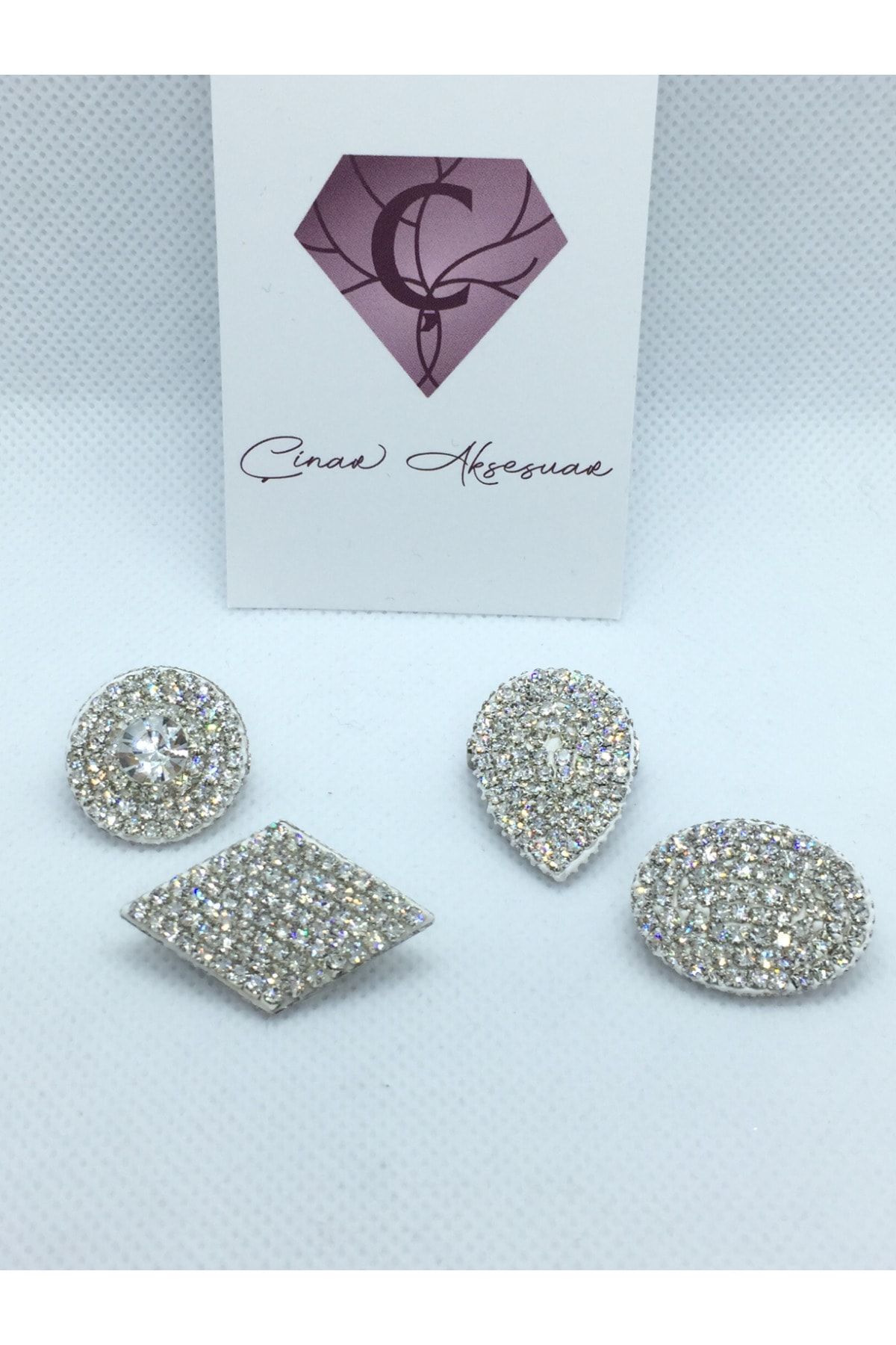 Çınar Aksesuar Eşarp Iğnesi - Broş - Yaka Iğnesi - Yaka Rozeti (4 Çeşit Küçük ) - (2,5cm)