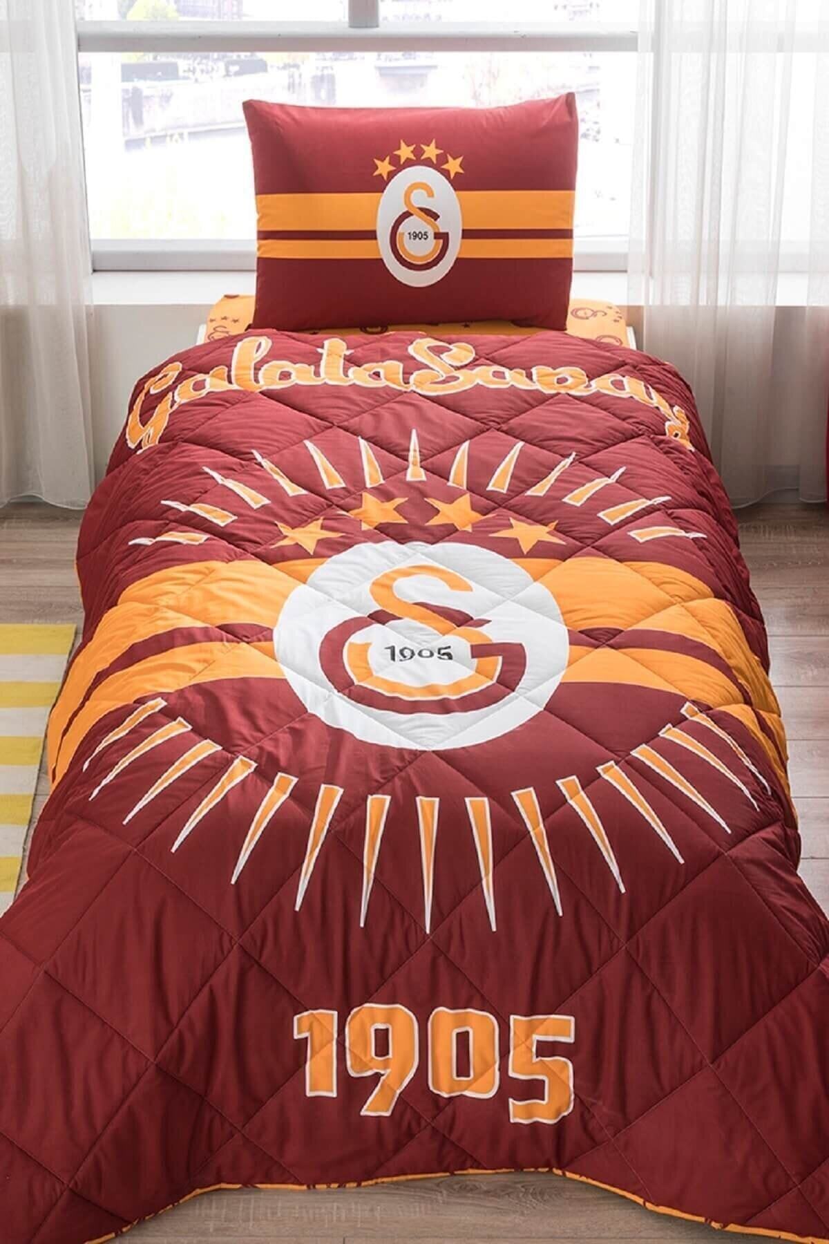 Taç Lisanslı Tek Kişilik Yorgan Seti Galatasaray - Yastık Hediyeli