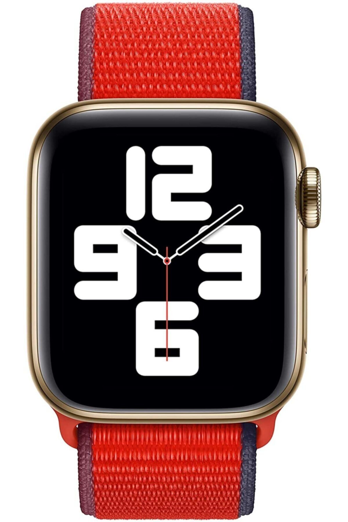 MADEPAZAR Watch Kırmızı Hasır Kordon 42-44 Mm Akıllı Saat Kayışı