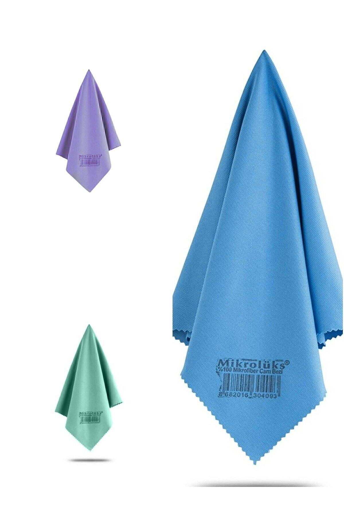 Microlüks 3 Adet 40x50 Mikrofiber Cam Bezi Çok Renkli