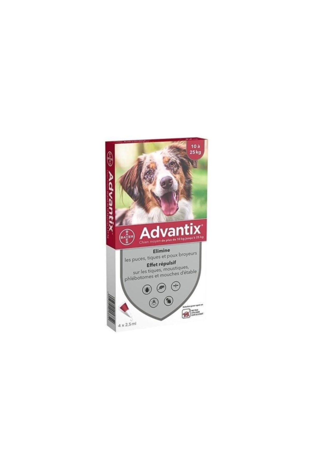 Bayer Advantix | Dewormer Spot-on Dog 10-25kg (x4 Pipet)