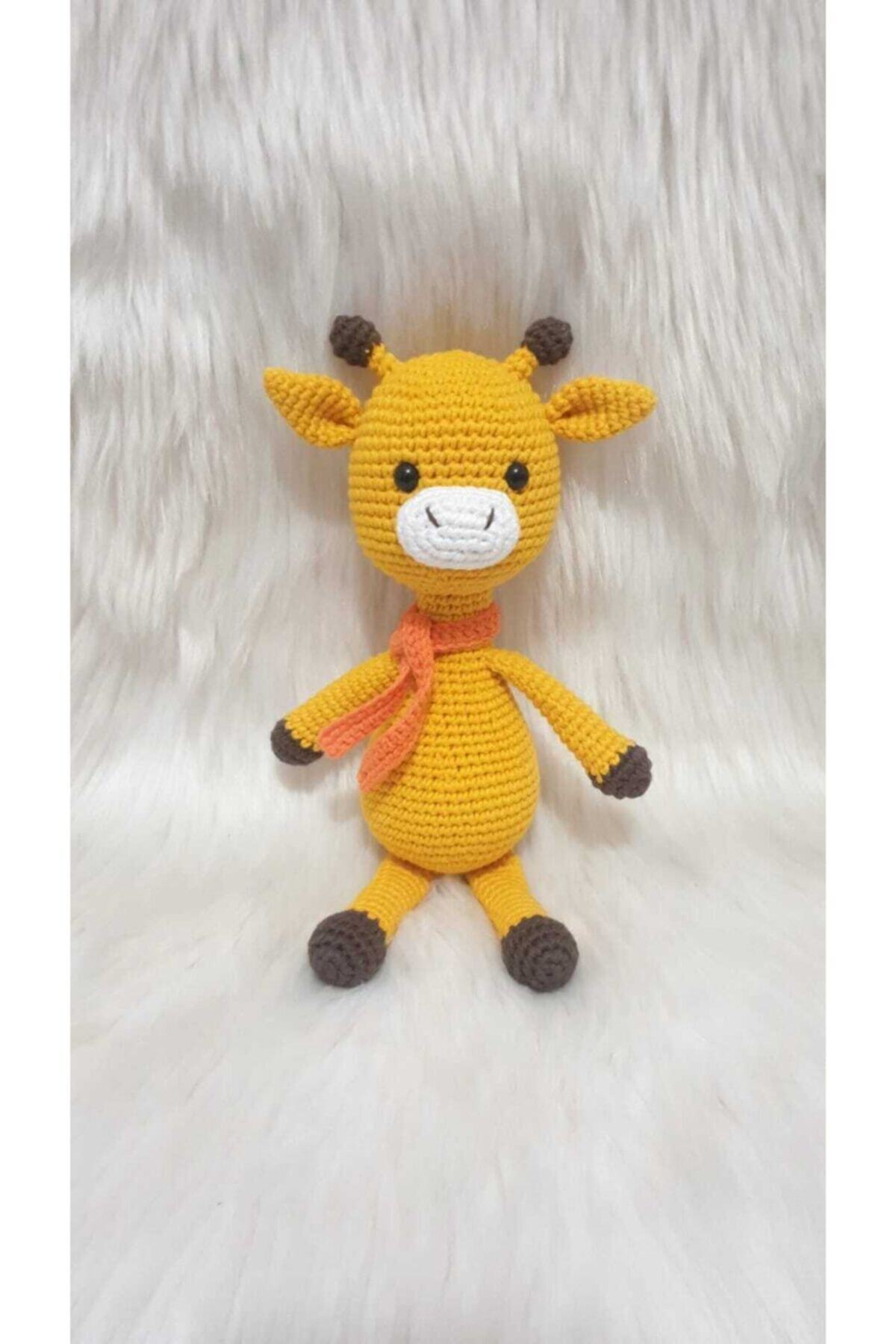ON MARİFET Amigurumi Organik Örgü Oyuncak Zürafa