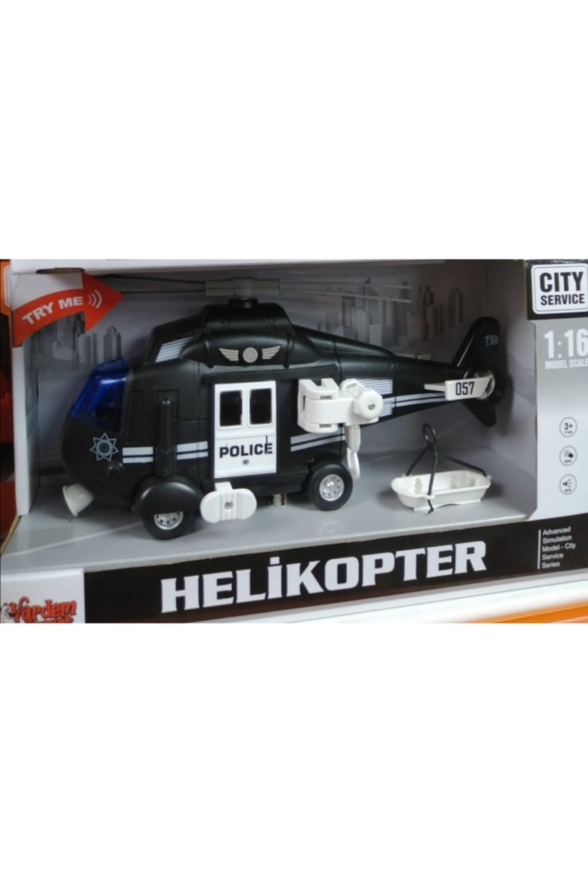 YM Toys Sürtmeli Sesli Işıklı Helikopter Siyah