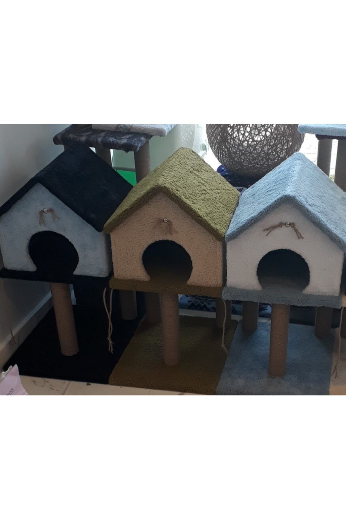 pati event Patı Event Kedi Tırmalama Evi Mavı Siyah