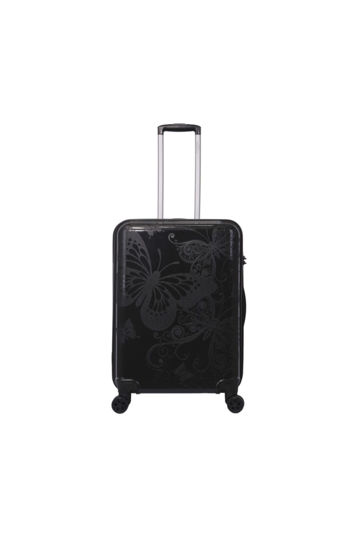Albatros Valiz Pp503 Butterfly Seyahat Valizi Black 24 Orta Boy