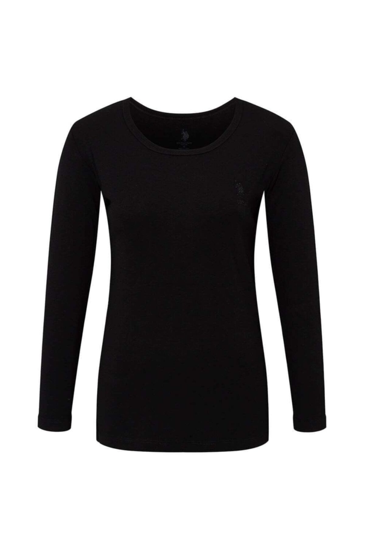U.S. Polo Assn. Kadın Siyah Termal Uzun Kol T-shirt