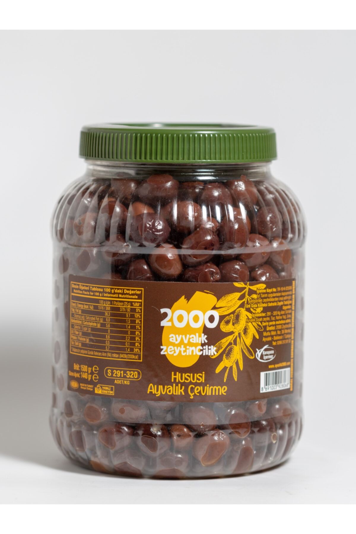 2000 AYVALIK ZEYTİNCİLİK Hususi Ayvalık Çevirme 1440 Gr (s-291-320kg/ad)