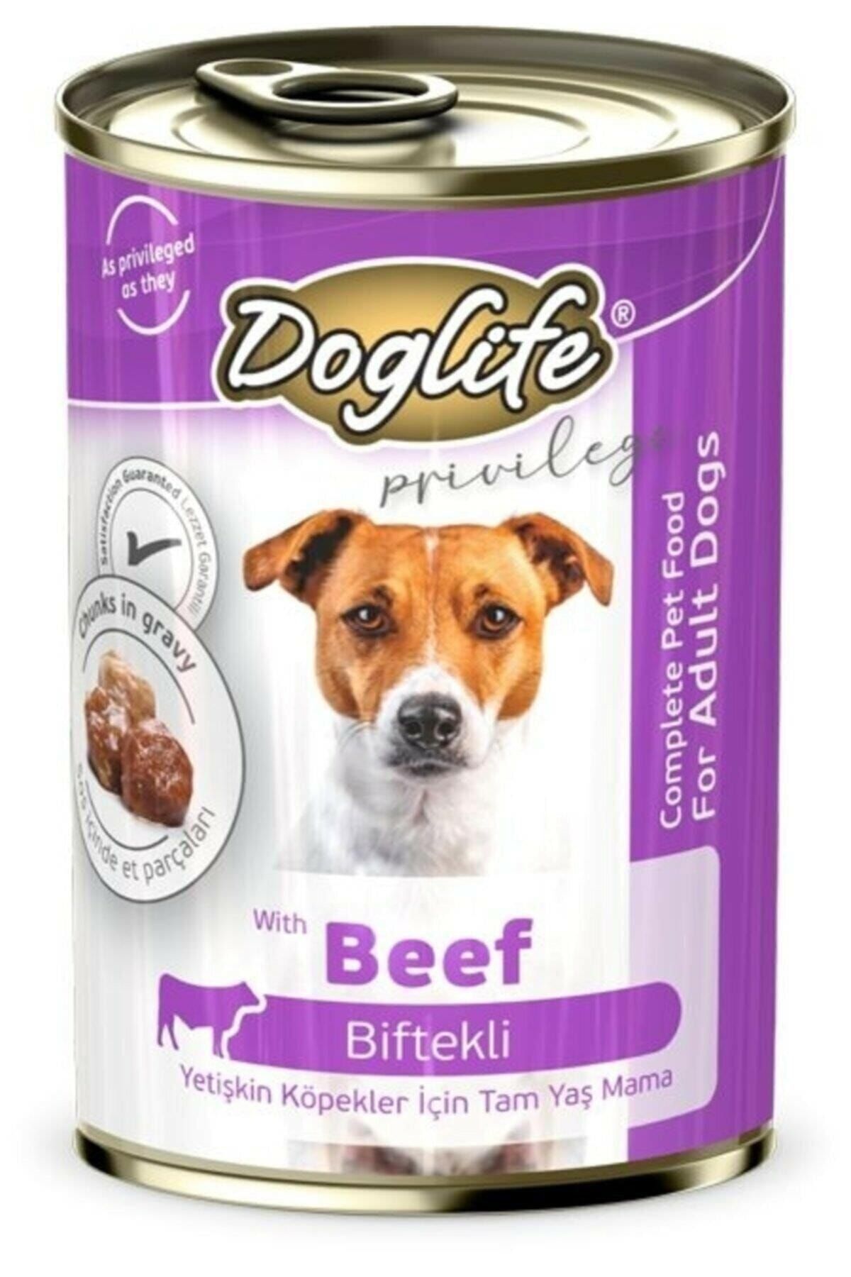 Doglife Biftekli Köpek Konservesi 400 Gr. 24 Adet
