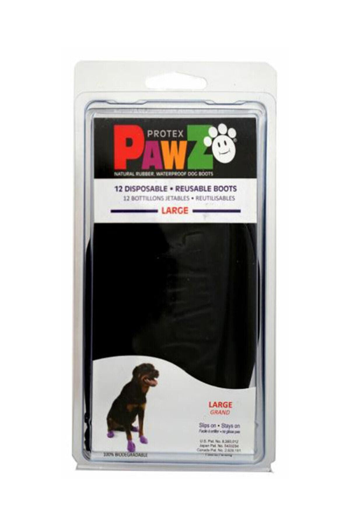 Pawz Köpek Galoşu Large Siyah 12 li paket