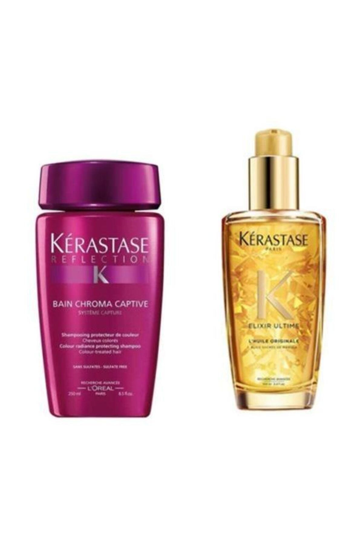 Kerastase Reflection Chromatique Boyalı Saç Şampuanı 250 Ml+elixir Huile Originale Saç Bakım Yağı 100 Ml.
