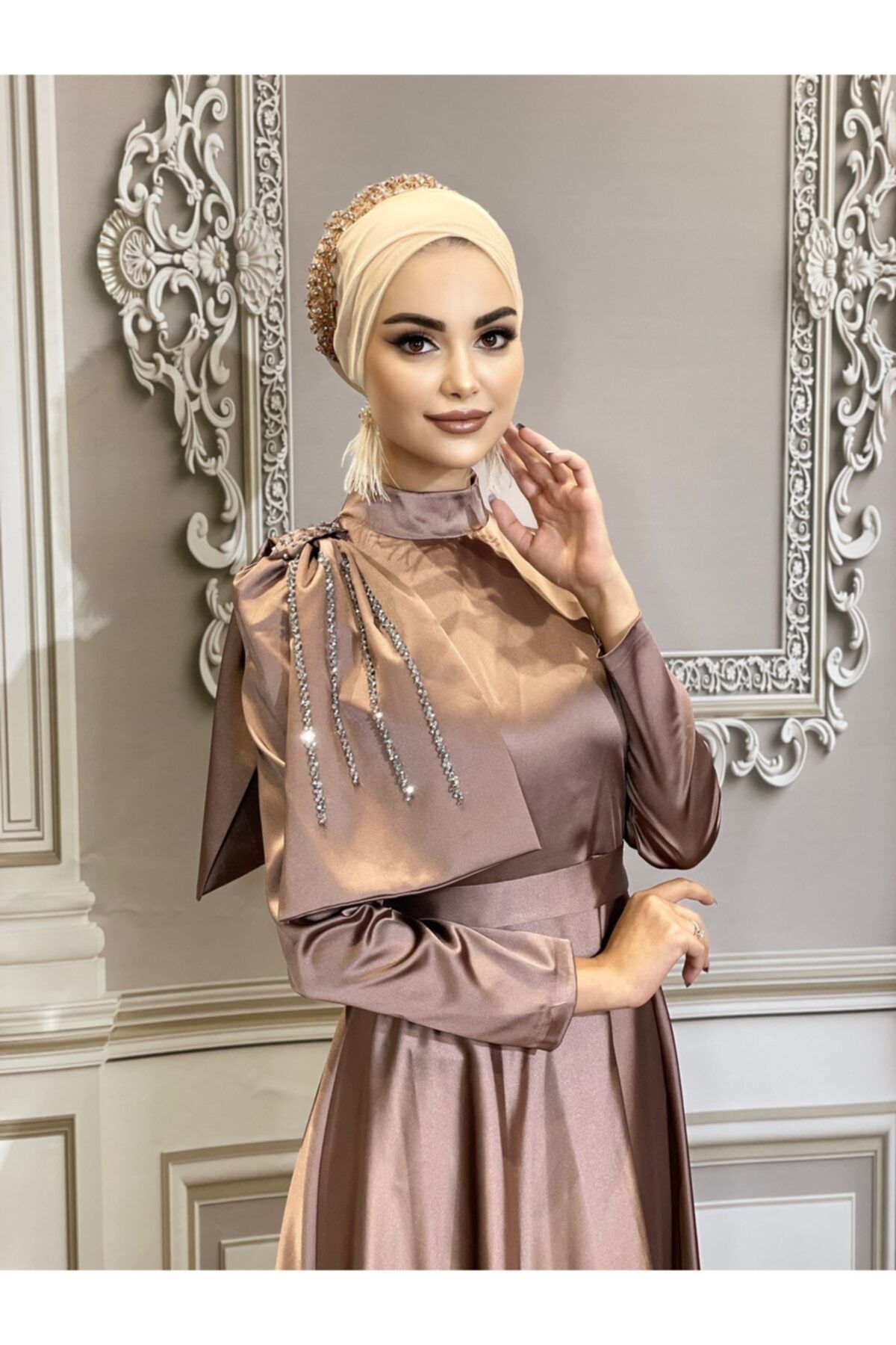 Gülşah Moda Tesettür & Hazır Türban Saten Begonya Model