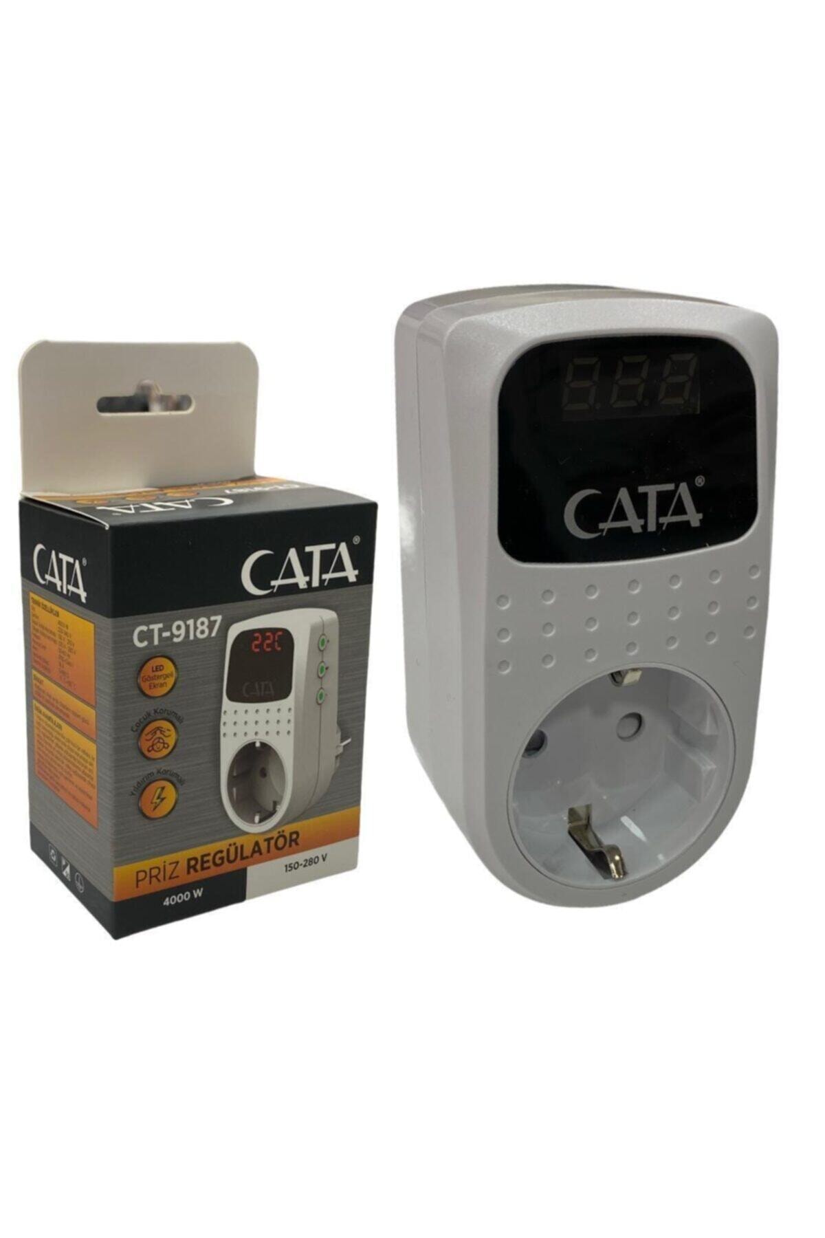 Cata Ct-9187 Akım Korumalı Topraklı Priz Regülatör ( 150-280v ) ( 4000w )
