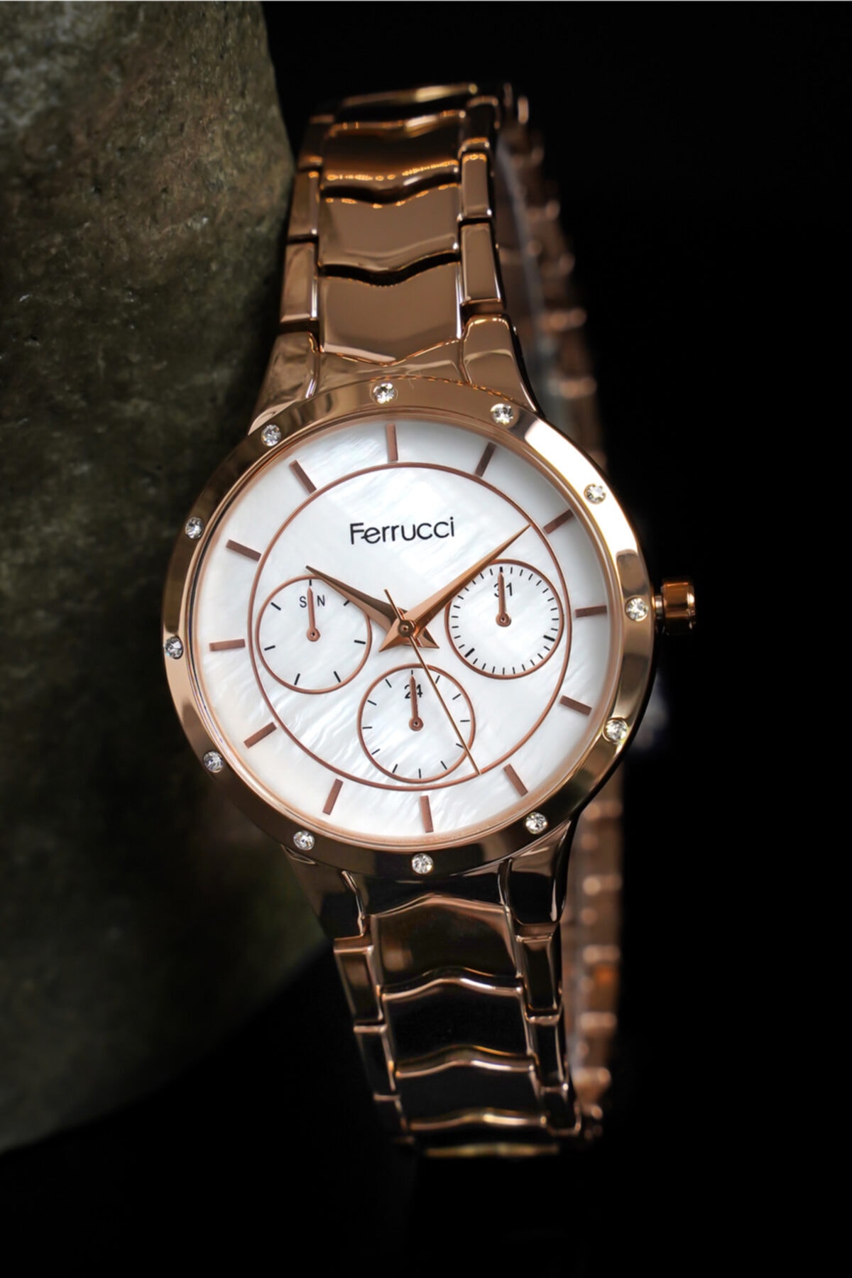 Ferrucci Rose Gold Balıksırtı Kordon Kadın Kol Saati