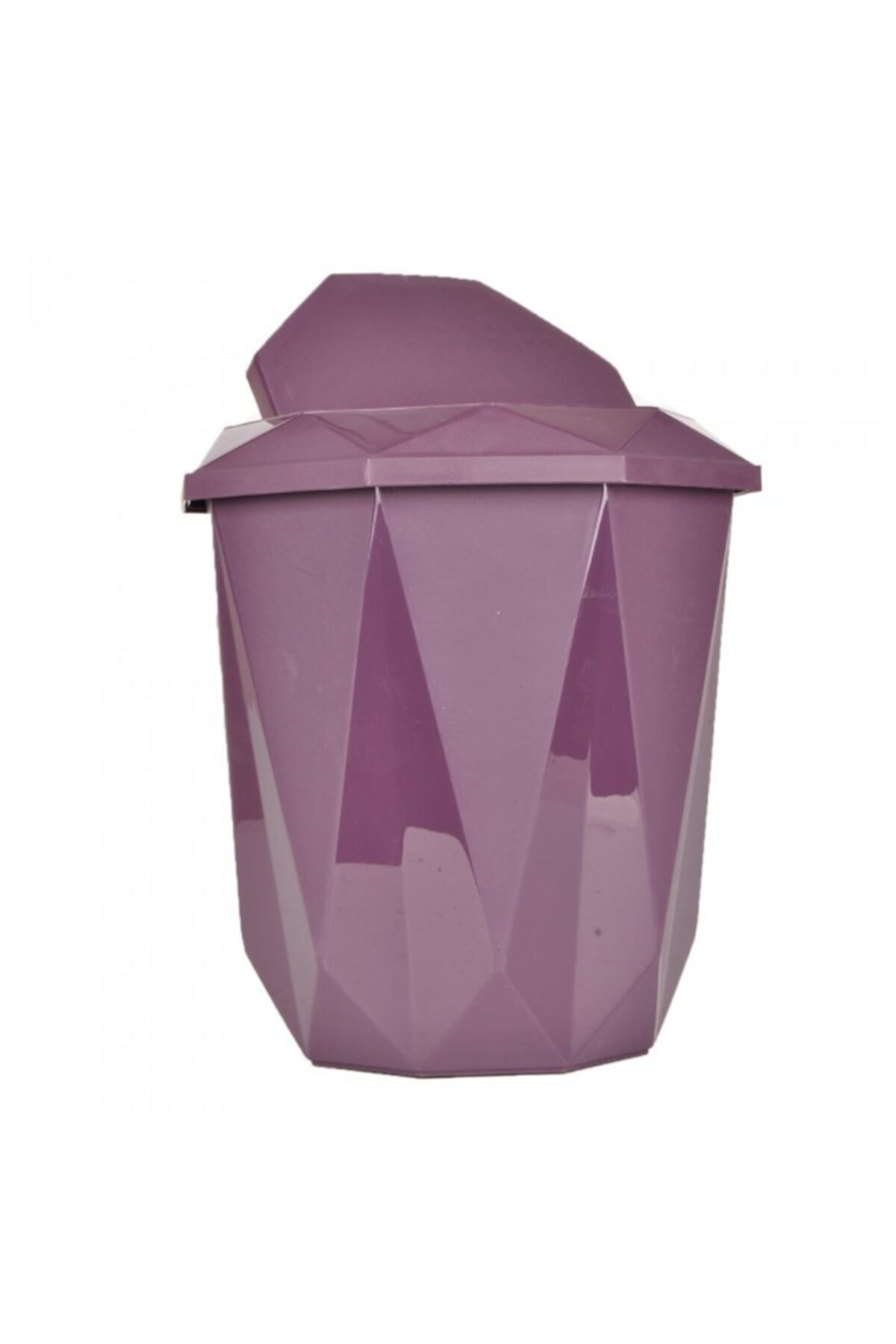 Farilya Concept Mor Prizma Çöp Kovası, Vanity Renkli Banyo Mutfak Çöp Kovası 5.5 Lt