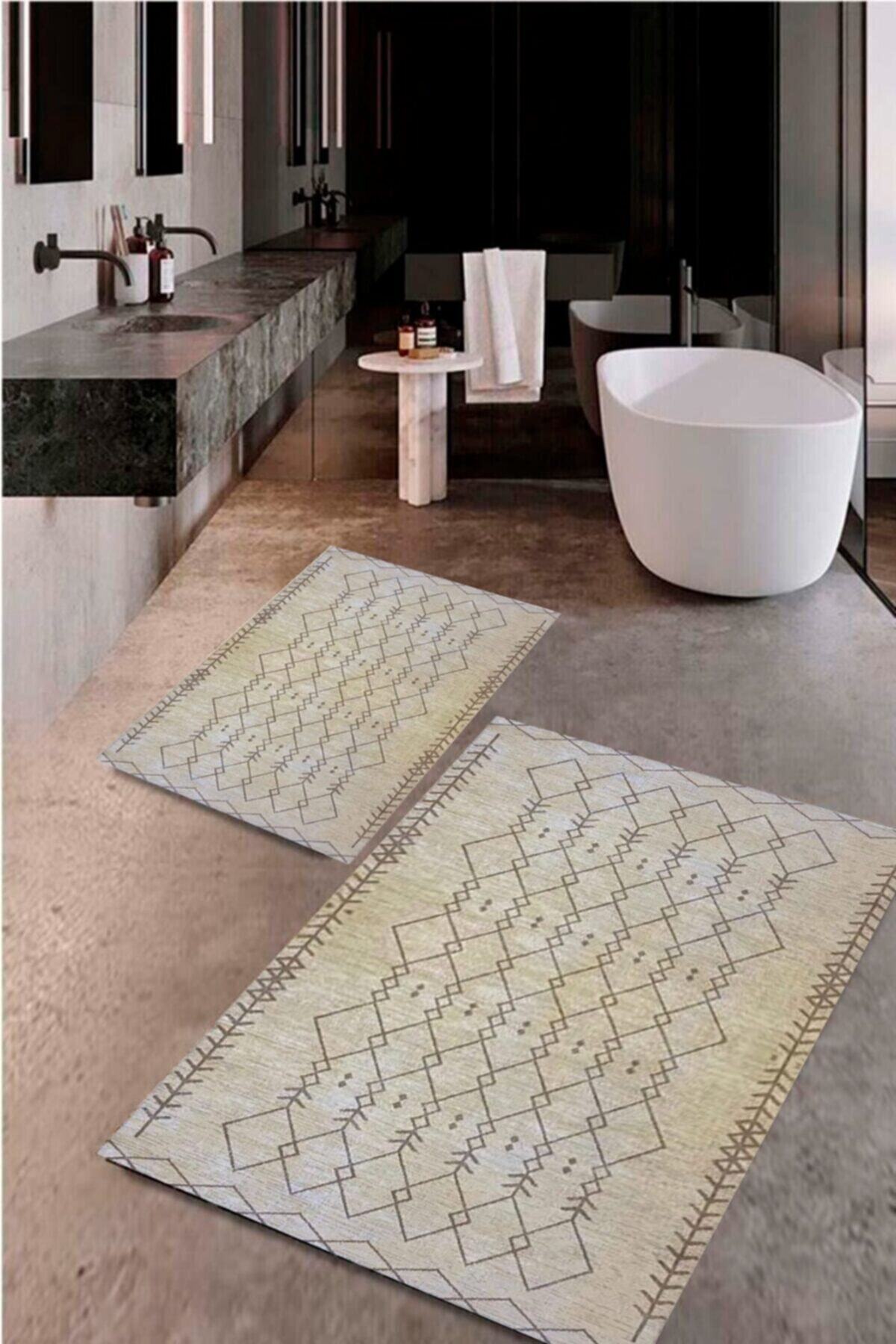 MACRO HOME Iskandınav Model Banyo Paspas 2 Lı K