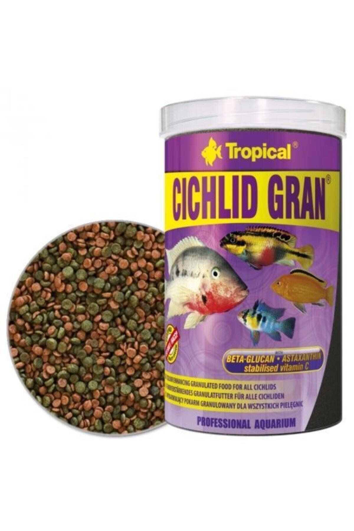 Tropical Cichlid Gran Granül Balık Yemi 550 Gr 1 Lt